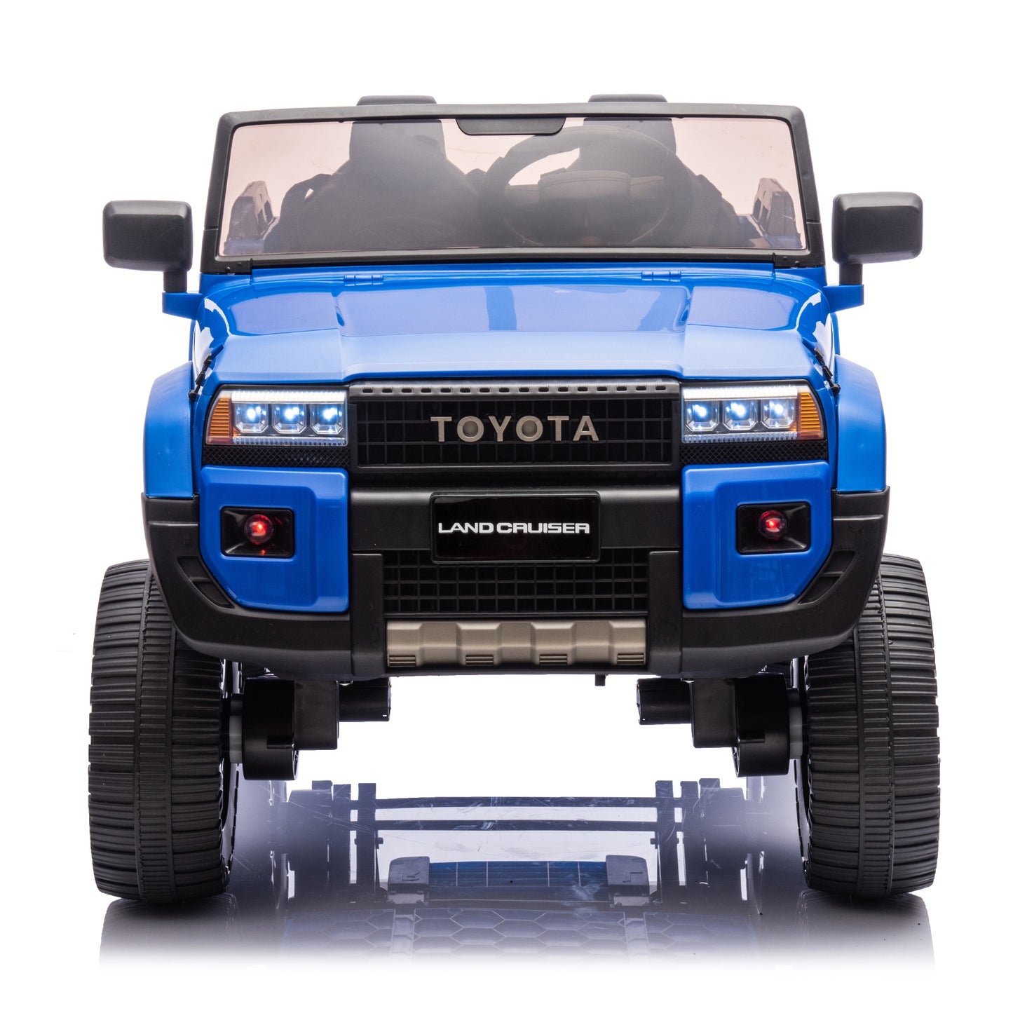 Licensed Toyota LC250 24V 2 Seater Ride On Car, Powered Ride on Toys with Remote Control, Shovel, Bluetooth Music, 4WD 220W Motor, 4 Wheels Suspension, Electric Truck for Kids Boy Girl Ages 3-8, Blue