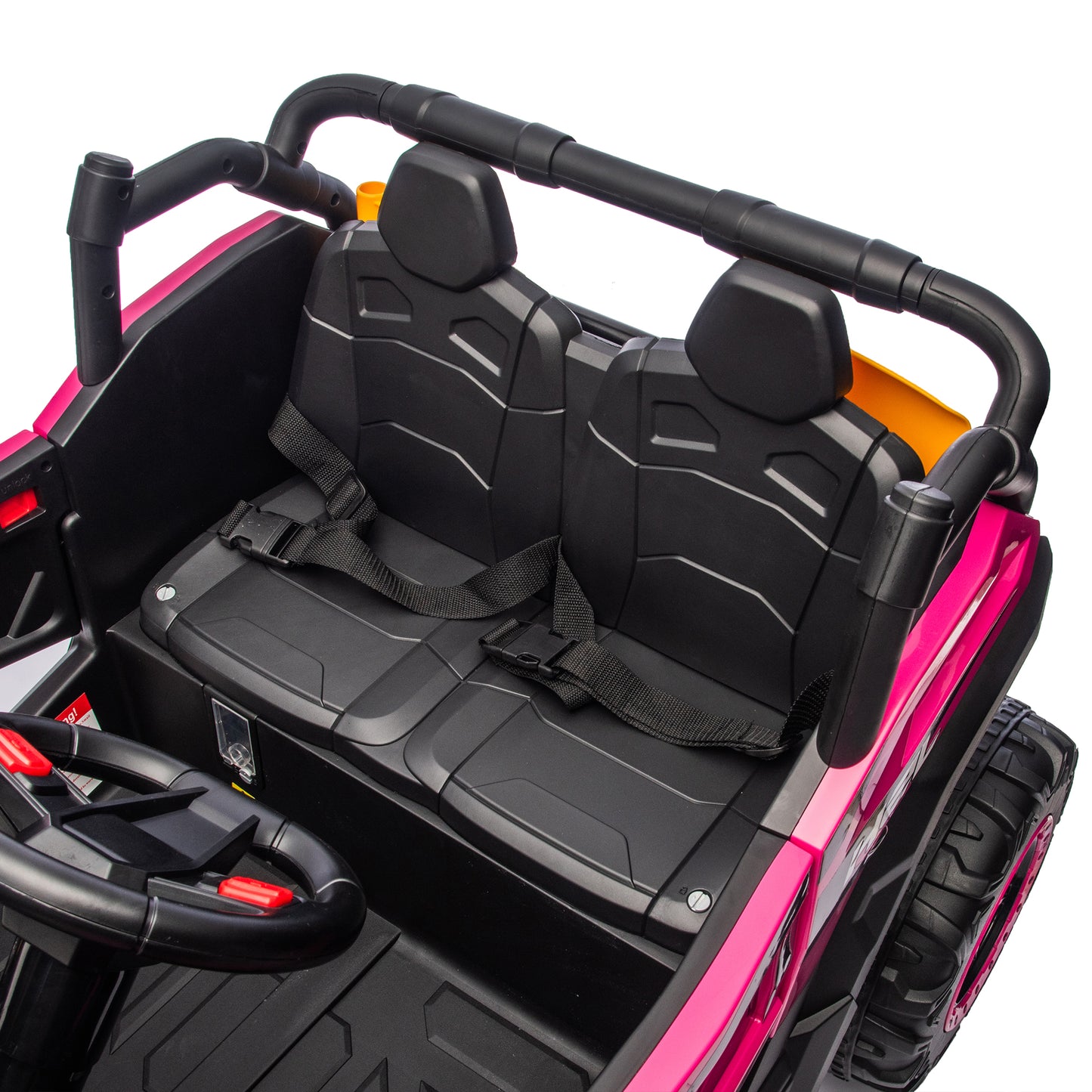 iRerts 24V Ride on Toys for Big Kids, 2 Seater Ride on Car UTV for Kids with Remote Control, Bluetooth, Music, Shovel, Storage Space, Kids Cars Electric Vehicles for Boys Girls 3-8 Ages Gifts, Black