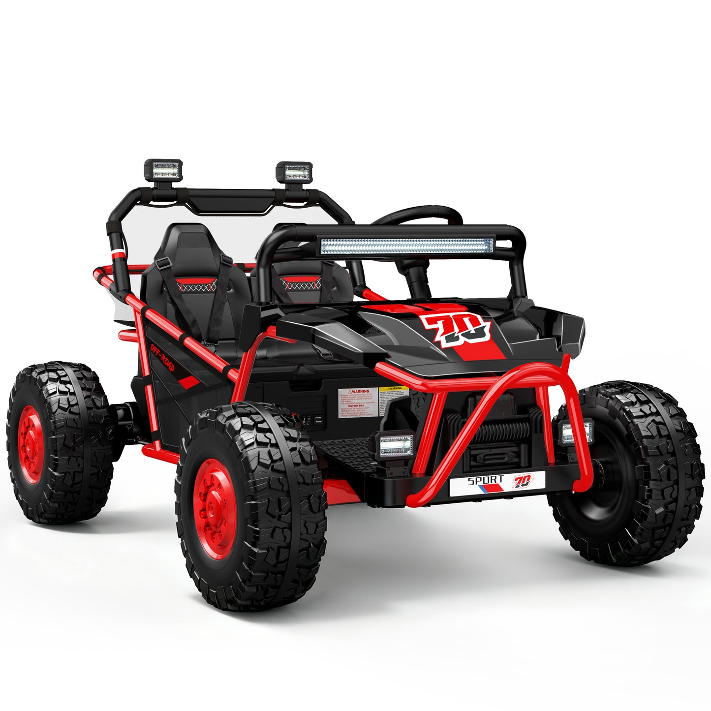 iRerts 36V Powered Ride on Toys for Big Kids, 2 Seater Ride on UTV Cars with Bluetooth, Music, 4 Wheels Spring Suspension, Kids Car Electric Ride on Vehicles for Boys Girls Ages 6+, Red
