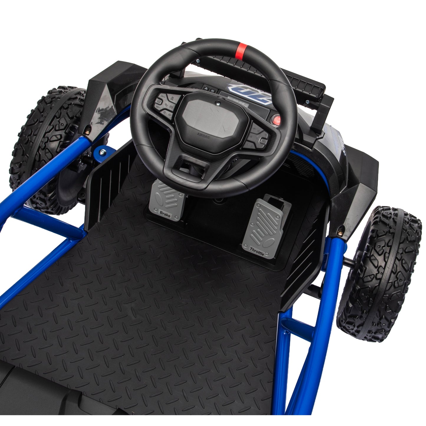 iRerts 36V Ride on Toys for Big Kids, 500W Powered Ride on Car for Kids Boys Girls Ages 6+, Kids Electric Car with EVA Tires, Metal Frame, Bluetooth, Adjustable Seat, Spring Suspension, Blue