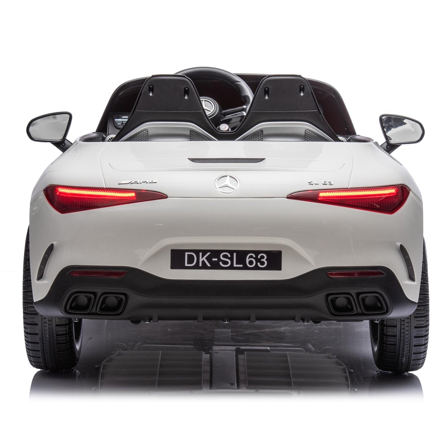 iRerts White 24V Mercedes Benz SL63 Powered Ride On Cars with Remote Control, 4 Wheels Electric Car for Kids with Bluetooth, Music, USB, LED Light, Ride on Toys for Kids 3-8 Ages Boys Girls Gifts