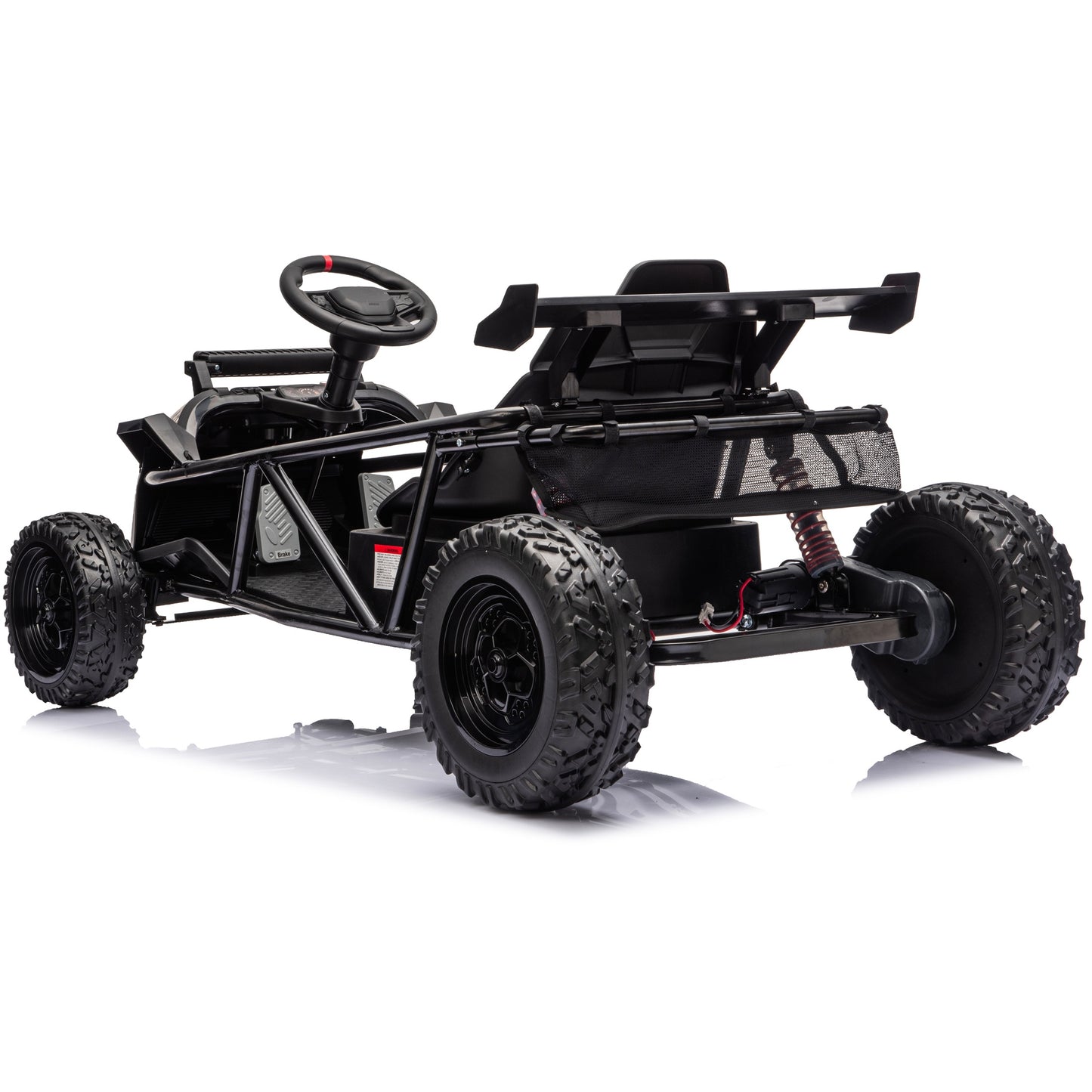iRerts 36V Ride on Toys for Big Kids, 500W Powered Ride on Car for Kids Boys Girls Ages 6+, Kids Electric Car with EVA Tires, Metal Frame, Bluetooth, Adjustable Seat, Spring Suspension, Black