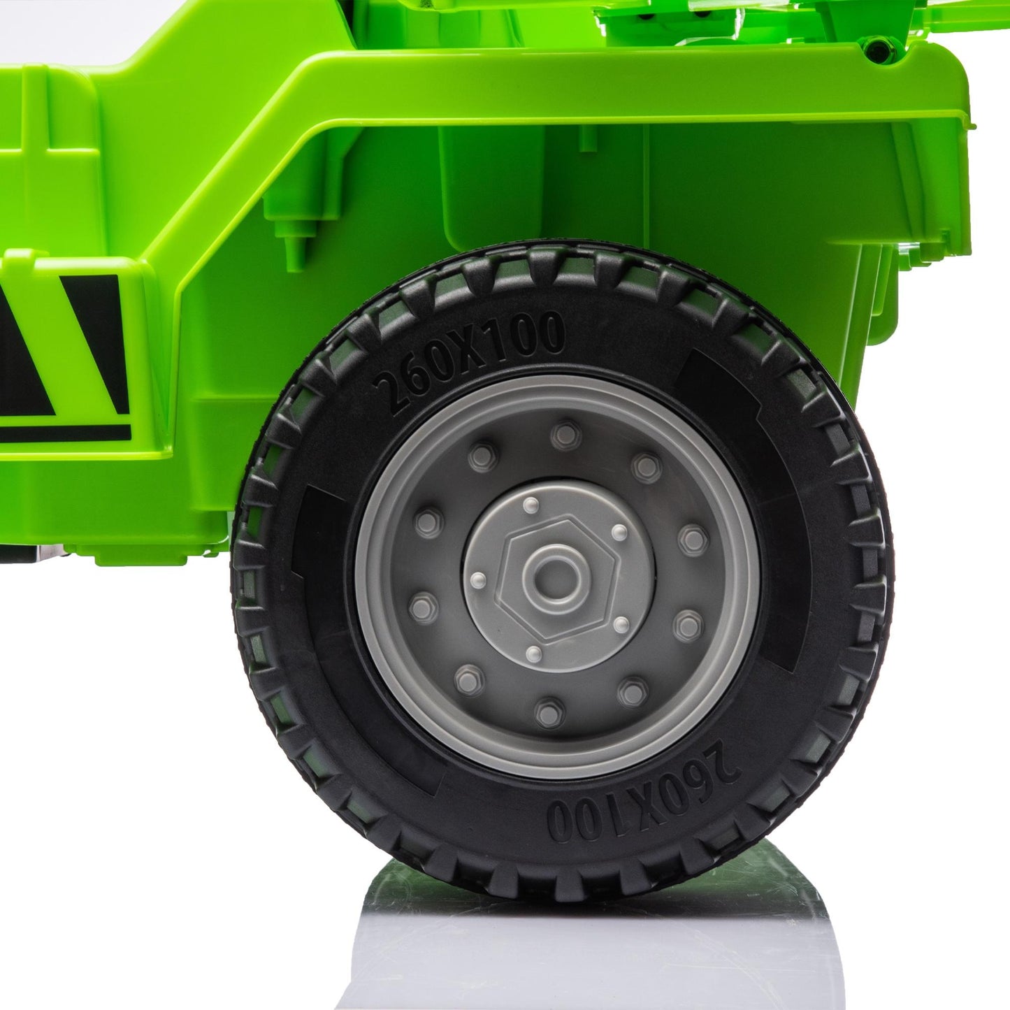 iRerts Ride on Dump Truck for Boys, 12V Ride on Car with Remote Control, 4 Wheel Construction Vehicles with Electric Dump Bed and Shovel, Powered Ride on Toys with Bluetooth, Music, USB Port, Green