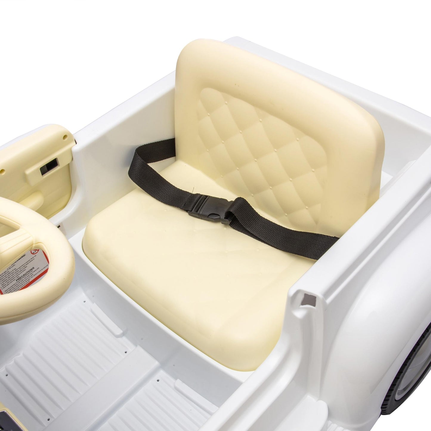 12V Powered Ride on Cars, Licensed Chevrolet 3100 Ride on Toys with Remote Control for kids Ages 3-6 Birthday Christmas Gifts, Kids Electric Car with Bluetooth, Music, USB/AUX Port, 3 Speeds, White