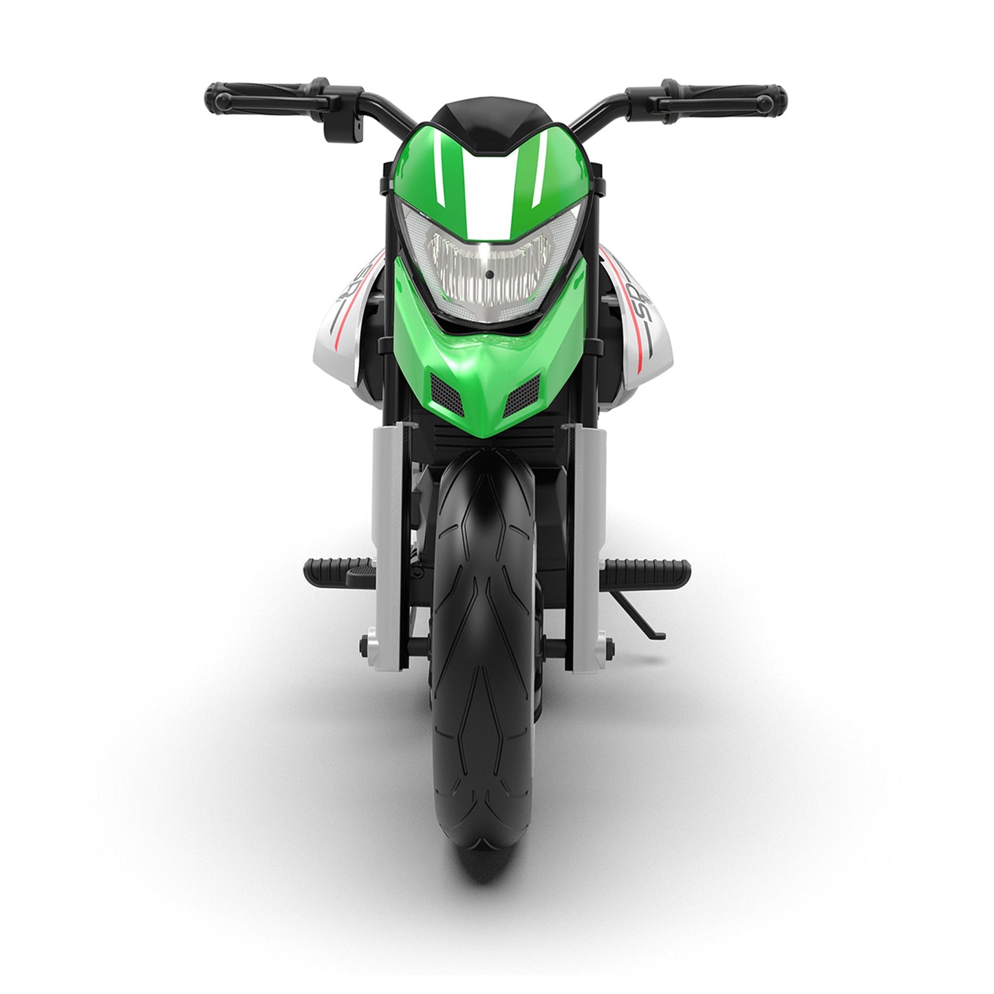 iRerts 24V Electric Dirt Bike for Kids, 200W Kids Electric Bike for Boys Girls Ages 6+, Kids Ride on Motorcycle with EVA Wheels, Suspension System, Safe Speed 4.35-9 MPH, Bluetooth Music, Green