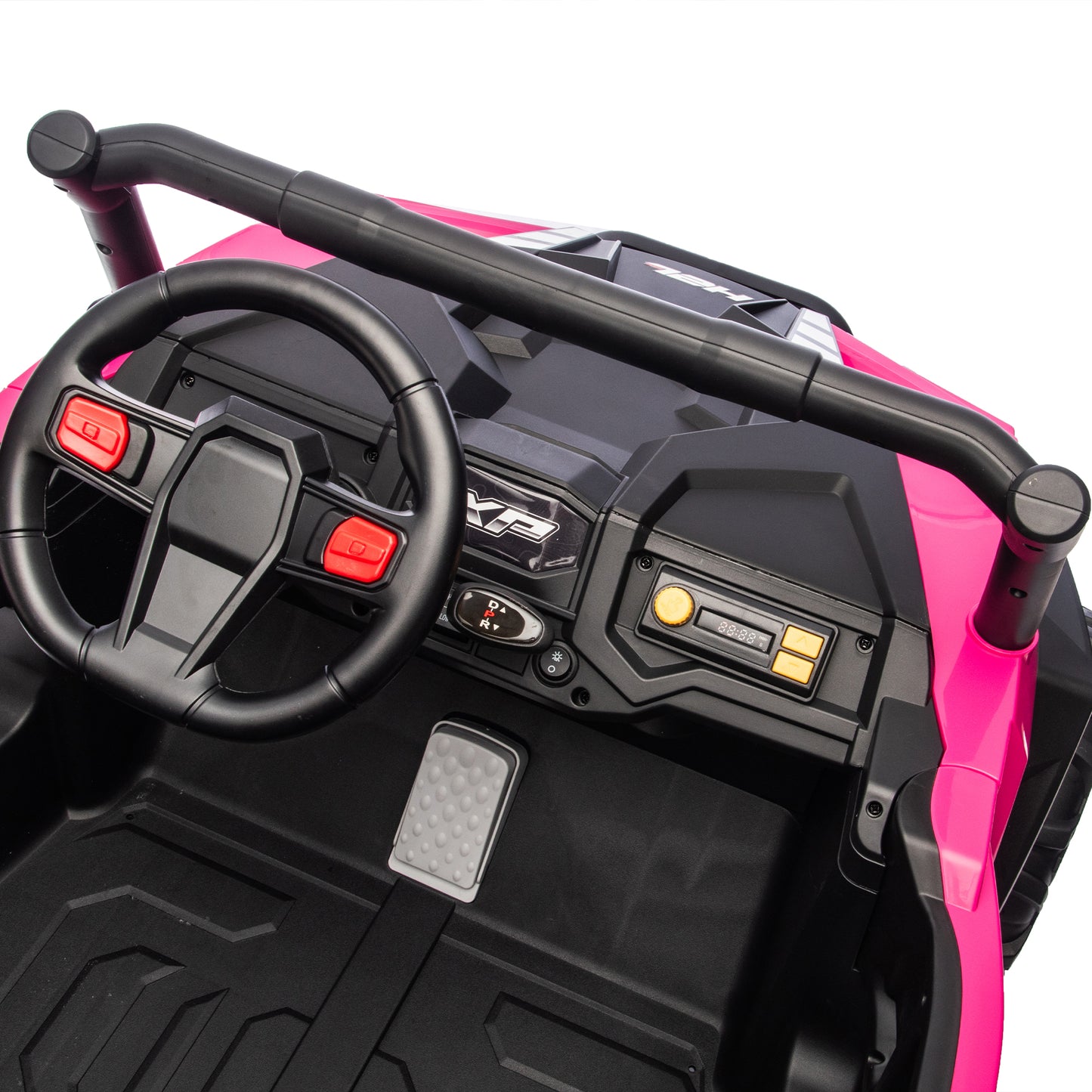 iRerts 24V Ride on Toys for Big Kids, 2 Seater Ride on Car UTV for Kids with Remote Control, Bluetooth, Music, Shovel, Storage Space, Kids Cars Electric Vehicles for Boys Girls 3-8 Ages Gifts, Black