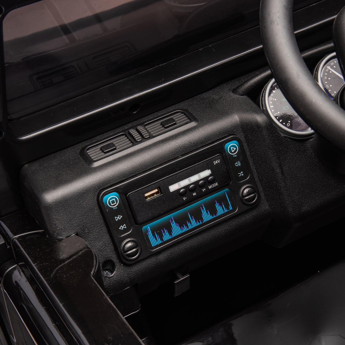 24V 2 Seater Ride on Car for Kids, Licensed Land Rover Defender Volta 5008 Ride on Toys for Big Kids with Remote Control, Bluetooth, Music, LED Lights, Powered Electric Car for Kids Boys Girls, Black