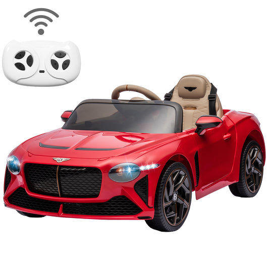 Ride on Car for Boys Girls, Bentley Mulsanne 12V Kids Electric Car Vehicle with Remote Control, Battery Powered Ride on Toys with Bluetooth, USB/MP3, LED Light, 3-6 Ages Kid Birthday Gift, Red