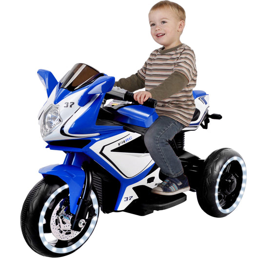 6V Electric Ride on Motorcycle for Toddlers Kids, Battery Powered Motorized Motorcycle Bike, Ride on Toy w/LED Light and Music for Girls Boys Ages 3+, 3 Wheels