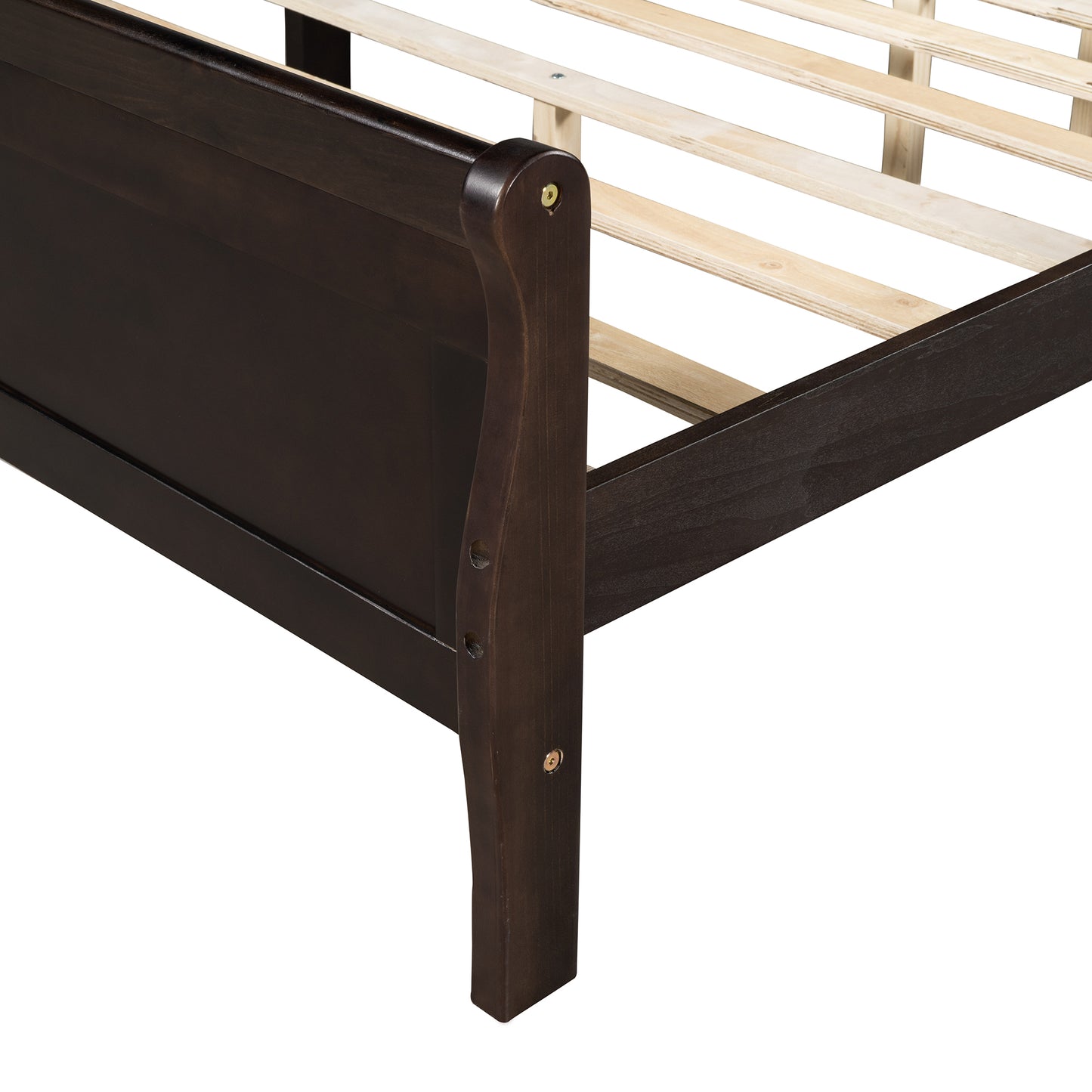 iRerts Platform Bed Frame Queen, Wood Queen Platform Bed Frame with Headboard and Footboard, Modern Queen Size Bed Frame with Wooden Slat Support, Queen Bed Frame No Box Spring Needed, Espresso