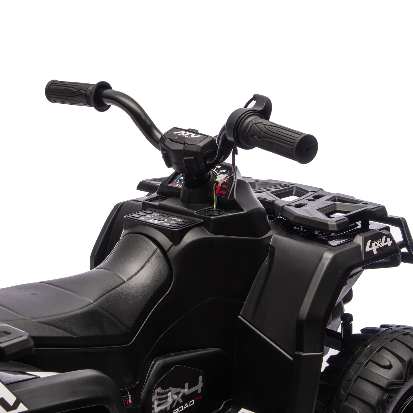 iRerts 24V Ride on ATV, Powered Ride on Toys Electric 4 Wheeler for Boys Girls Ages 3-6 Gifts, Kids Ride on Car Electric Vehicle with Multi-Color Lights, Bluetooth, Music, USB Port, Black