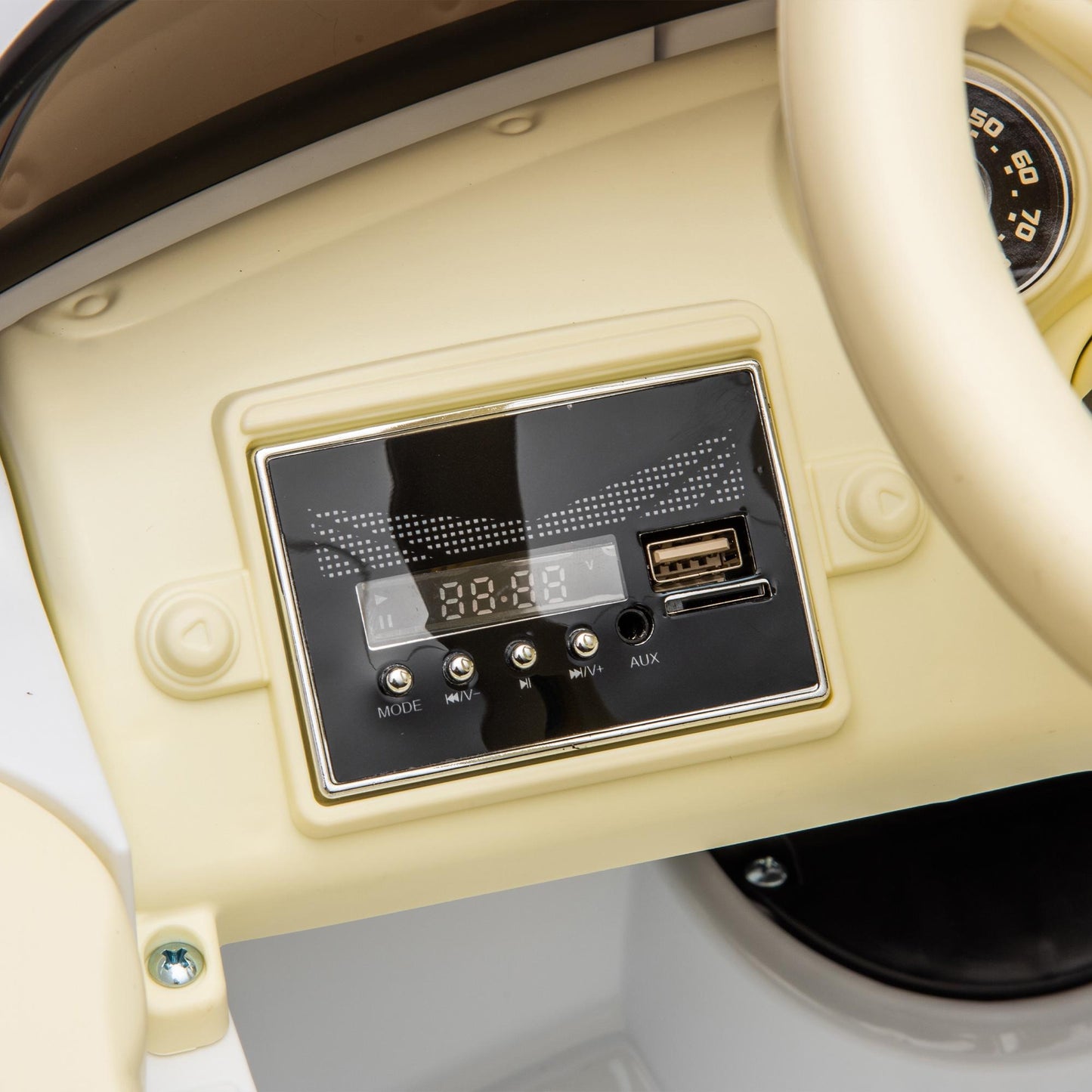 12V Powered Ride on Cars, Licensed Chevrolet 3100 Ride on Toys with Remote Control for kids Ages 3-6 Birthday Christmas Gifts, Kids Electric Car with Bluetooth, Music, USB/AUX Port, 3 Speeds, White