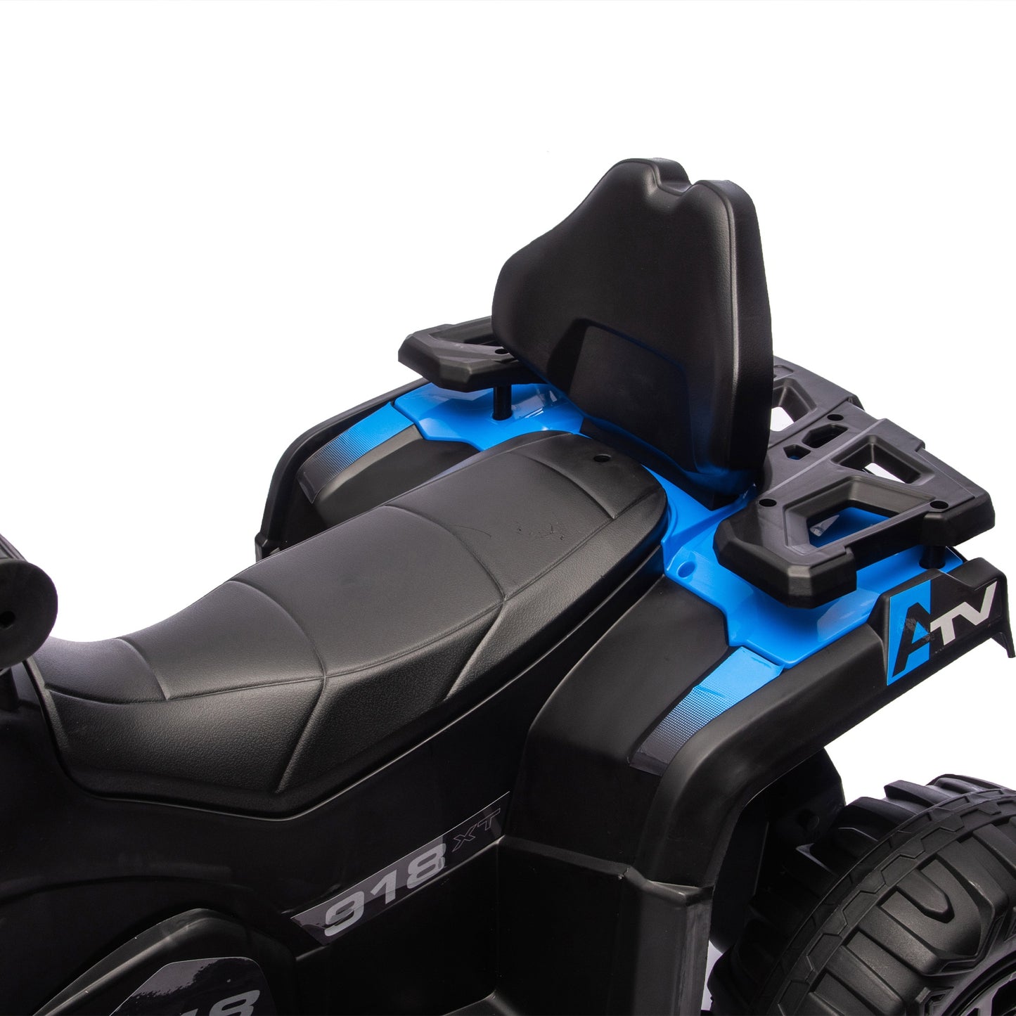 iRerts 24V Ride on ATV, Powered Ride on Toys Electric 4 Wheeler for Boys Girls Ages 3-6 Gifts, Kids Ride on Car Electric Vehicle with Multi-Color Lights, Bluetooth, Music, USB Port, Blue