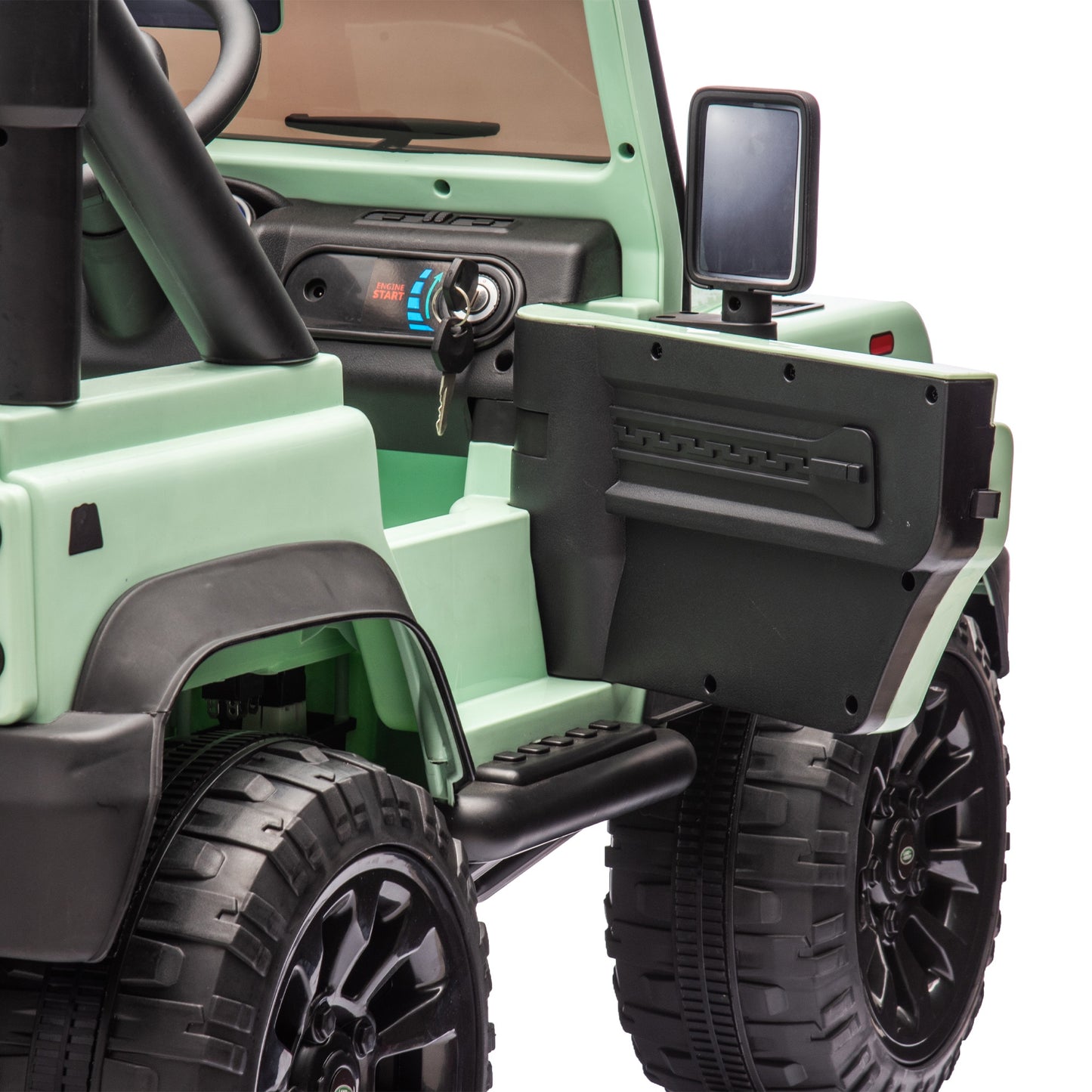 iRerts 24V 2 Seater Ride on Cars, Licensed Land Rover Defender Volta 5008 Ride on Toys for Big Kids with Remote Control, Bluetooth, Music, LED Lights, Powered Electric Car for Kids Ages 3-8, Green