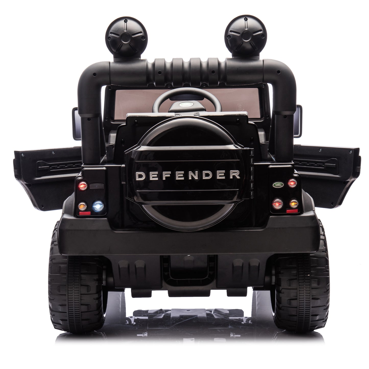 iRerts 24V 2 Seater Ride on Cars, Licensed Land Rover Defender Volta 5008 Ride on Toys for Big Kids with Remote Control, Bluetooth, Music, LED Lights, Powered Electric Car for Kids Ages 3-8, Black