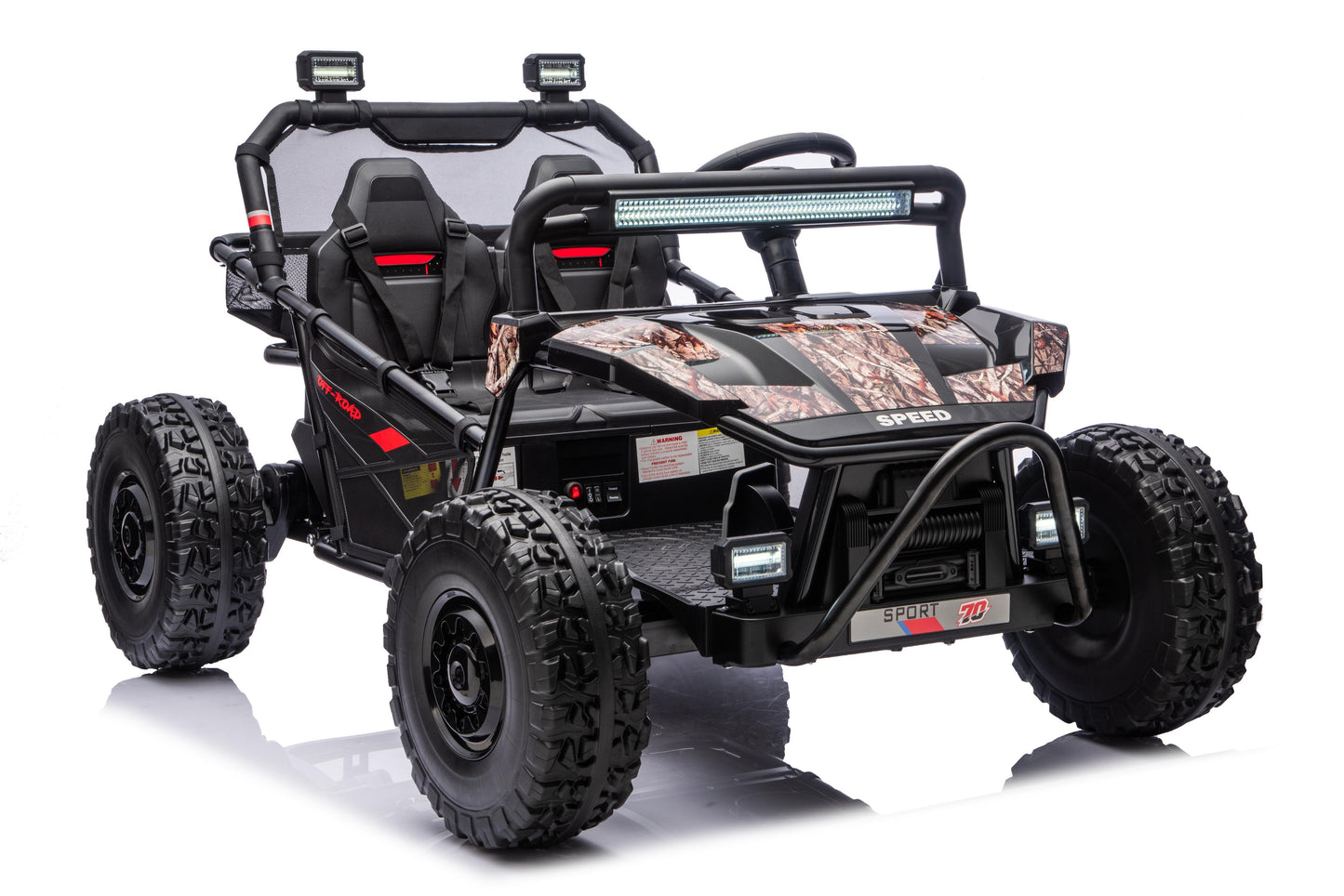 iRerts 36V Powered Ride on Toys for Big Kids, 2 Seater Ride on UTV Cars with Bluetooth, Music, 4 Wheels Spring Suspension, Kids Car Electric Ride on Vehicles for Boys Girls Ages 6+, Black