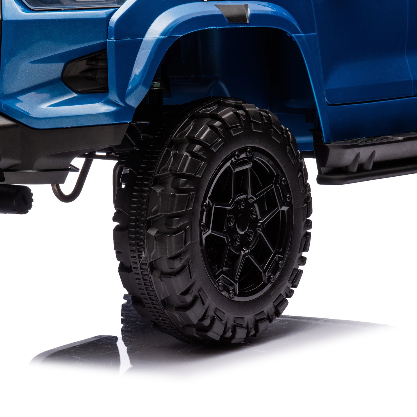 24V 2 Seater Ride on Truck, 4WD Powered Ride on Toy Car with Remote Control, Bluetooth, Music Player, 800W Motors, Back Box Storage, 3 Speeds, Kids Electric Vehicle for Boys Girls Gifts, Blue