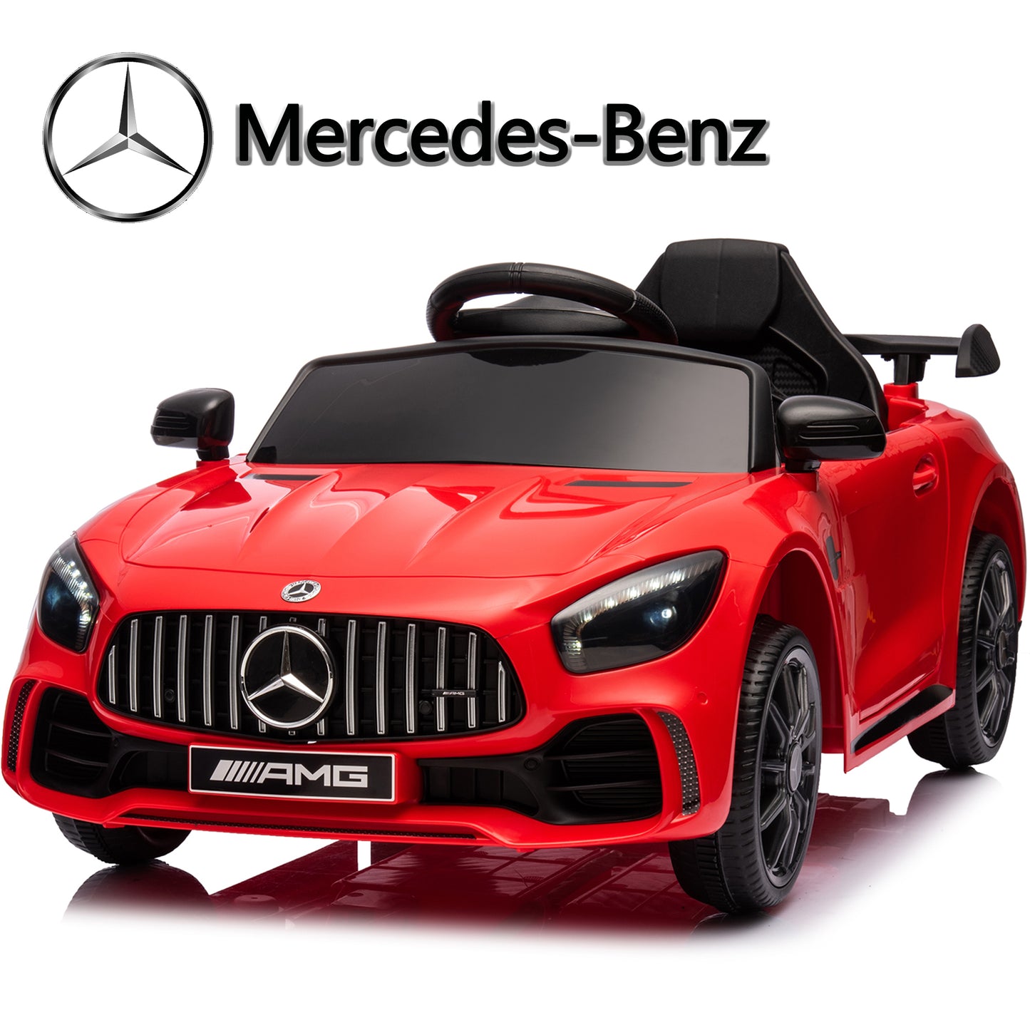 12V Ride on Car for Girls and Boys?Licensed Mercedes Benz Electric Vehicle, MP3, AUX, TF Card Slot, Ride on Toy for 3-5 Years Old