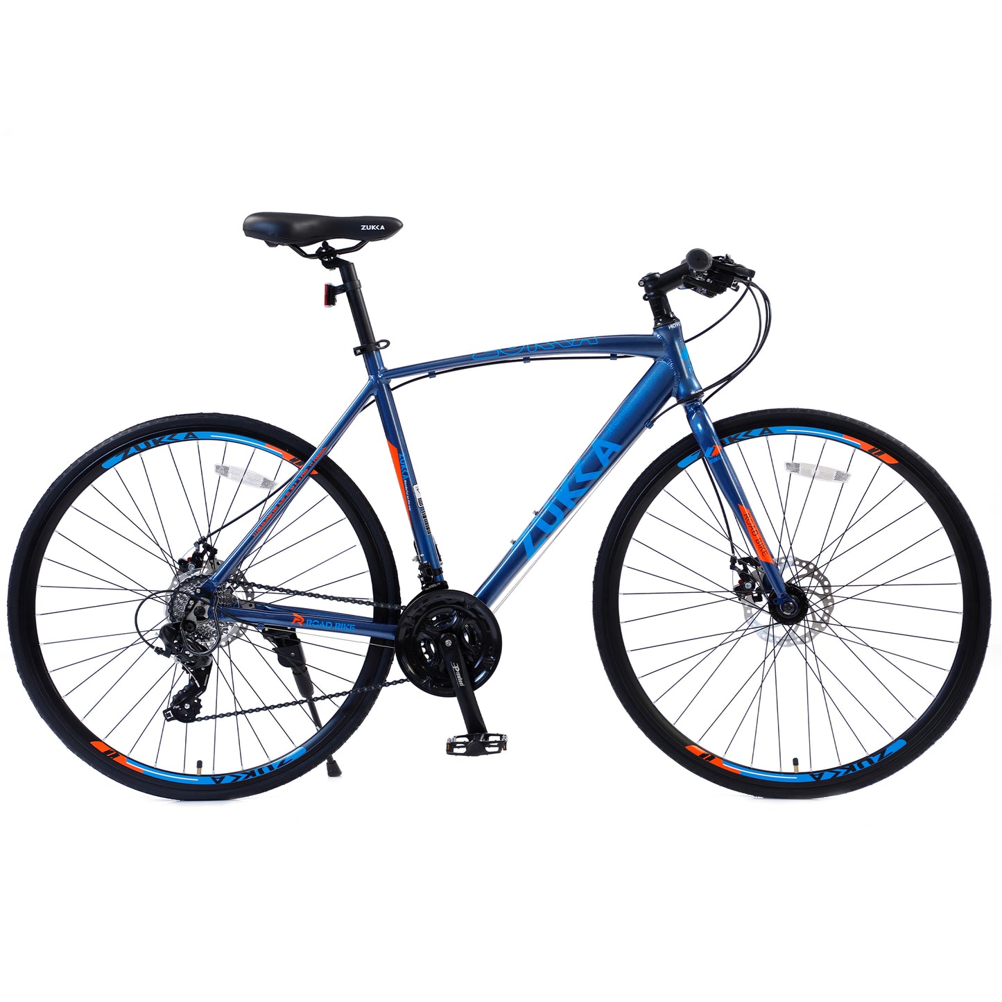 iRerts 24 Speed Hybrid Bike, 700C Road Bikes for Men Women, Adult City Bicycle Commuter Bike with Double Disc Brake and 3*8 Gears Shimano, Lightweight Adult Bike for School Commuting, Light Blue