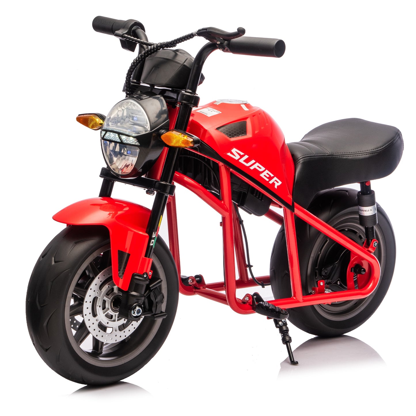 iRerts 24V Ride on Toys for Big Kids, Electric Ride on XL Muscle Motorcycle, Kids Electric Motorcycle for Boys Girls Ages 6+, Kids Motorcycle with Music, LED Light, Dual Suspension, 11.18 MPH, Red