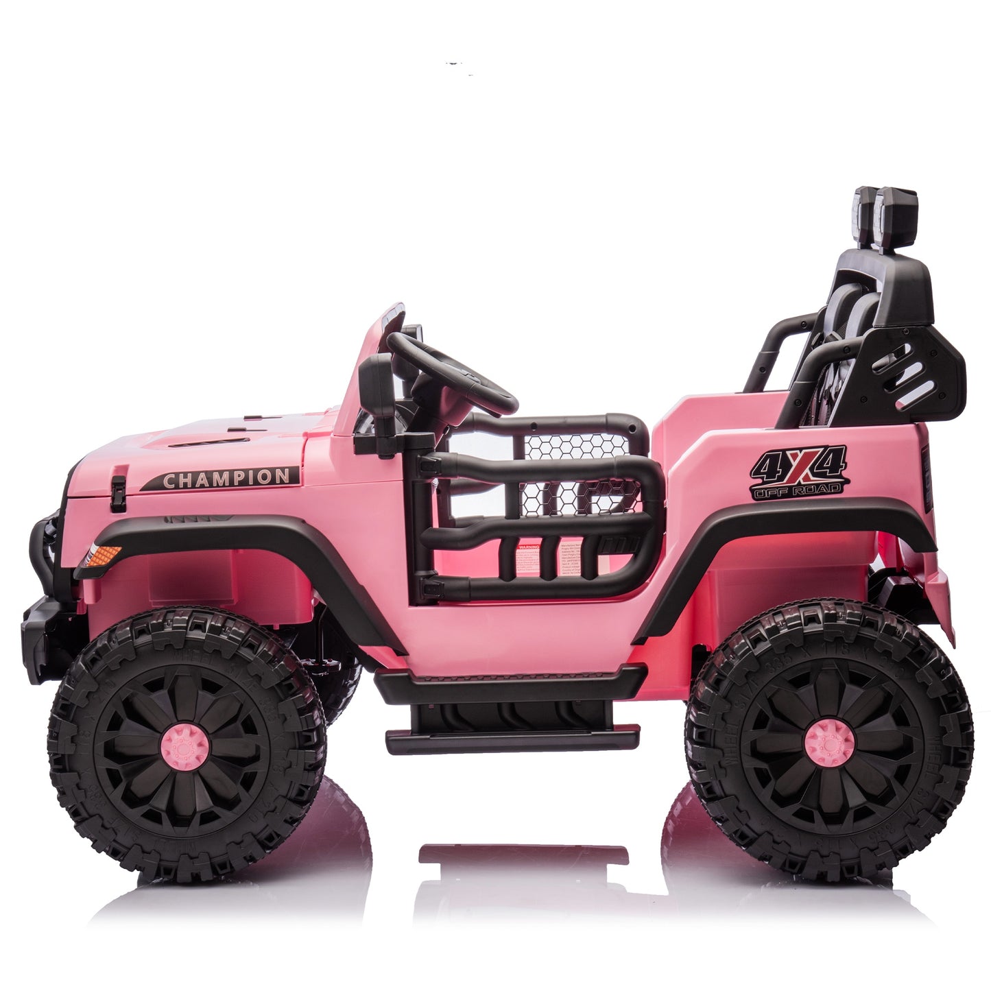 iRerts Ride on Toys for Kids 4-8, 24V 2 Seater Ride on Car with Remote Control, Powered Ride on Truck for Boys Girls Gifts, Kids Electric Vehicles with Bluetooth, USB/MP3, Light/Searchlight, Pink