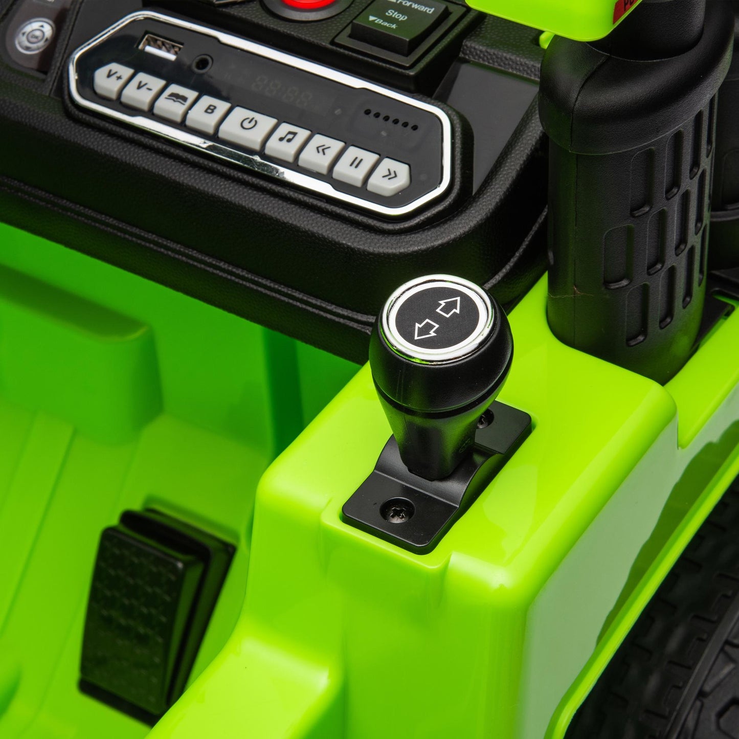 iRerts Ride on Dump Truck for Boys, 12V Ride on Car with Remote Control, 4 Wheel Construction Vehicles with Electric Dump Bed and Shovel, Powered Ride on Toys with Bluetooth, Music, USB Port, Green