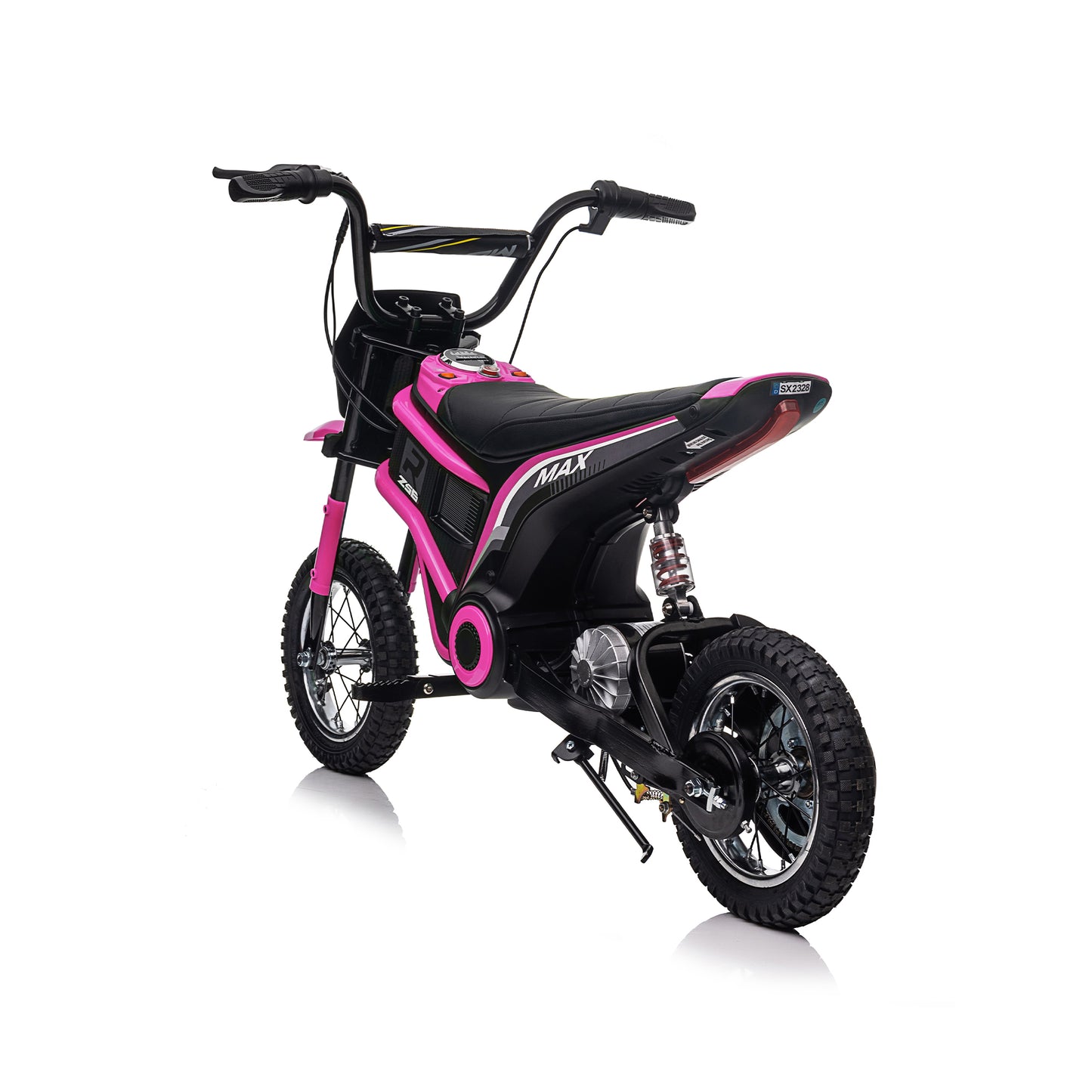 iRerts 24V Ride On Motocross Motorcycle, Kids Electric Dirt Bike for Boys 8-12, Kids Motorcycle with Dual Suspension, MP3 Player, Speeds up to 14.29MPH, Pink