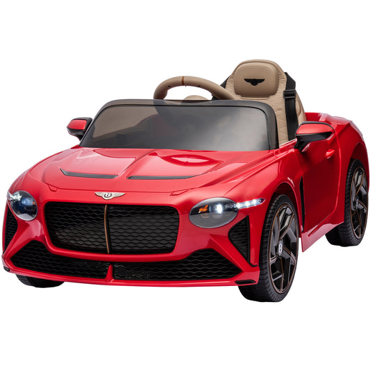 Bentley Mulsanne 12V Ride On Cars with Remote Control, Battery Powered Kids Ride on Toys, Ride On Vehicle with Bluetooth, Music, USB, MP3, Light, Electric Car for Kids Boys Girls Birthday Gift, Red