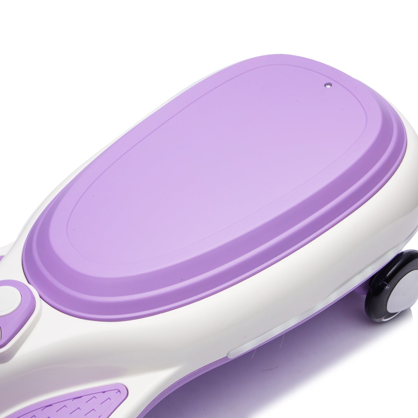 12V Electric Wiggle Car, Powered Ride on Toys for Kids with Flashing PU Wheels, Bluetooth Music, 2-in-1 Swing Car Kids Electric Vehicles for Boys Girls Ages 3+, Purple