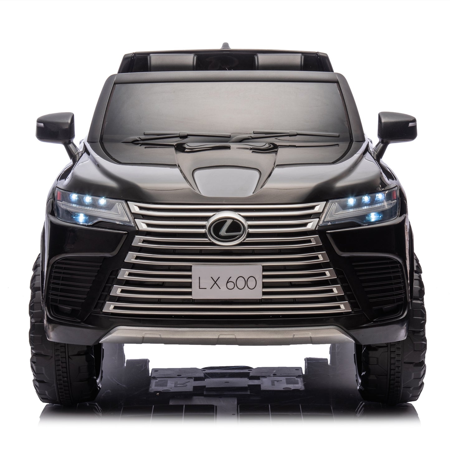 24V 2 Seater Electric Ride on Car, Licensed LEXUS LX600 Battery Powered Kids Electric Cars, Ride on Toys for Kids 4-7 with Remote Control, Bluetooth Music, 4 Wheel Suspension, LED Lights, Black