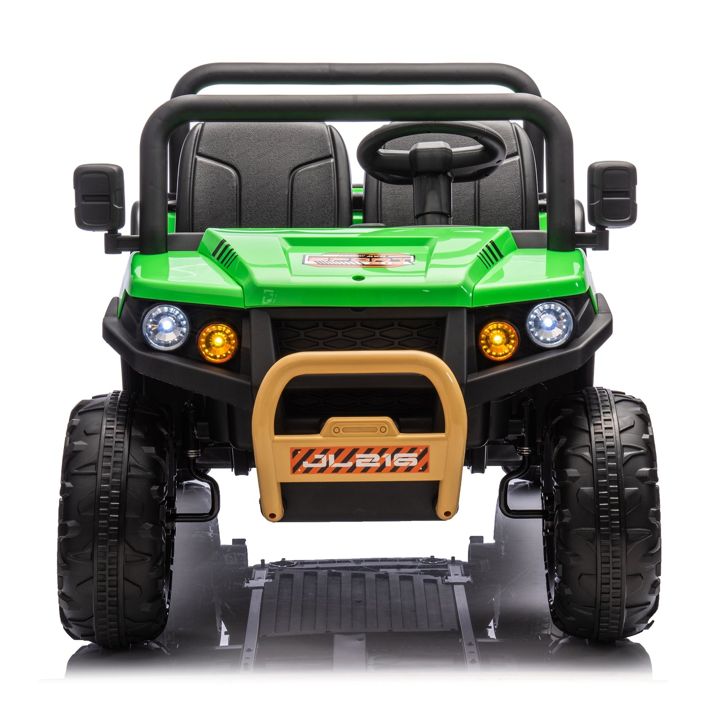 24V 2 Seater Ride On Dump Truck, Powered Ride on Toy Cars with Remote Control, Electric Vehicle Car for Kids Boys Girls with Automatic Tipping Bucket, Bluetooth Music, Safety Belt, Slow Start, Green