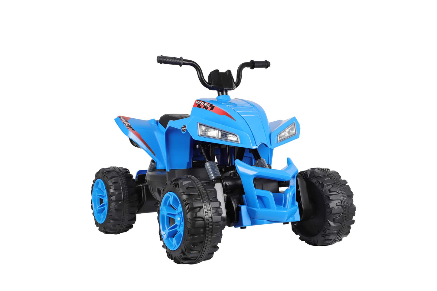 24V Battery Powered Ride on ATV, 4WD Kids Ride on Cars with Bluetooth, Music, LED Light, USB/AUX Ports, Ride on Toys Electric Cars for Kids Boys Girls 3-8 Ages Gifts, Blue