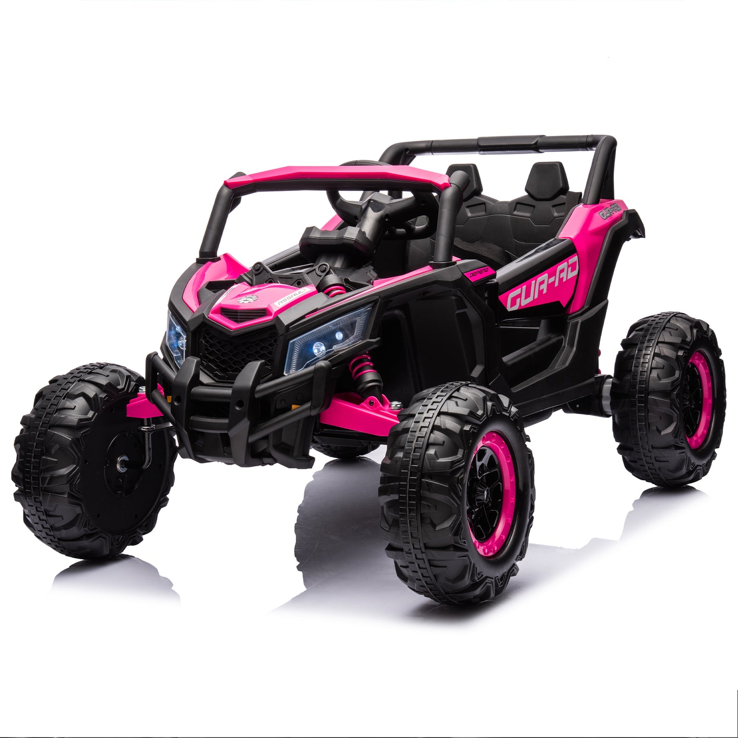 iRerts Pink 12V Battery Powered Ride on UTV Cars for Boys Girls, Kids Ride on Toys with Remote Control, Music, LED Light, USB, Bluetooth, 4 Wheels Kids Electric Vehicle for Christmas Birthday Gifts