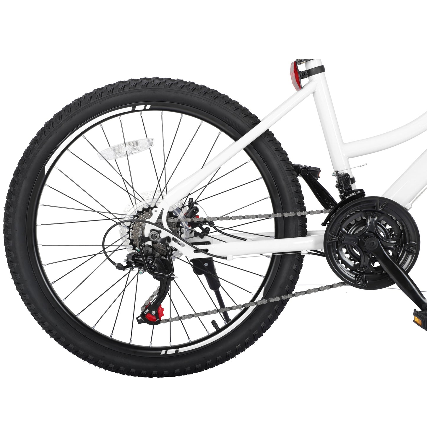 iRerts Mountain Bike for Girls, 24 Inch 21 Speed Women Bike Outdoor Cycling Bike with Front Suspension Fork, Comfort Saddle, MTB City Commuter Bike for Women, Girls Bicycle Bike for Work School, White