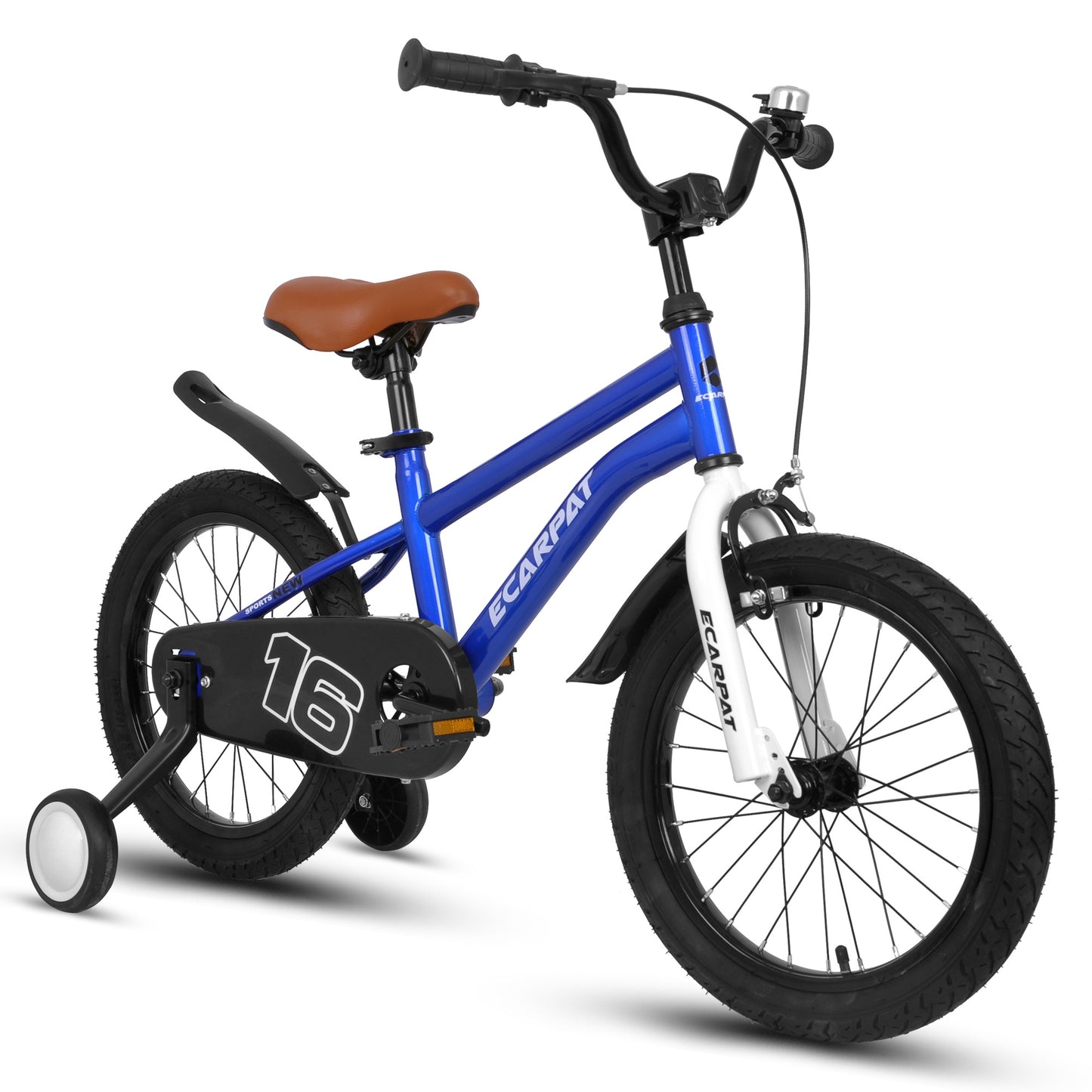 iRerts Kids Bicycles 16 Inch, Freestyle Kids Bike Sport Bicycle for Boys Girls 3-6 Years Old, Girls Boys Bicycles with Training Wheels, Fender, Blue