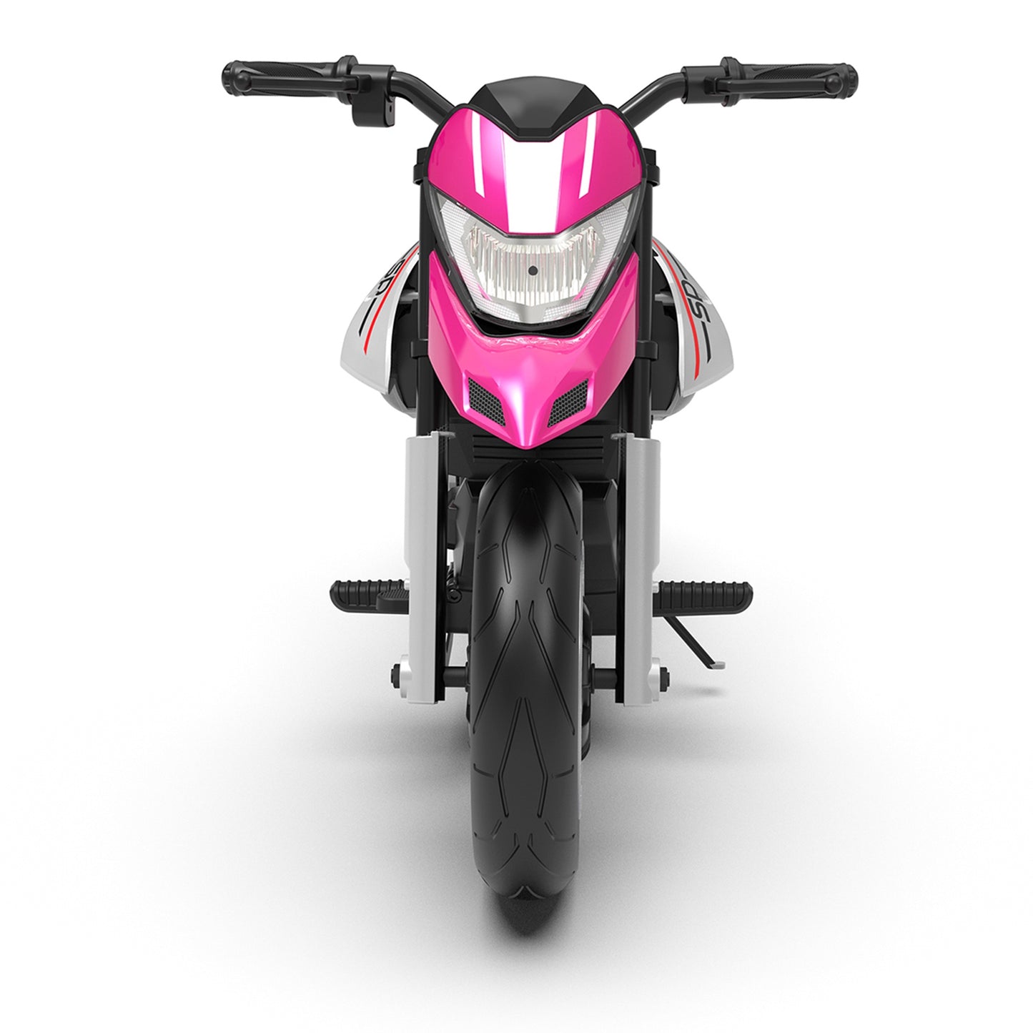 iRerts 24V Electric Dirt Bike for Kids, 200W Kids Electric Bike for Boys Girls Ages 6+, Kids Ride on Motorcycle with EVA Wheels, Suspension System, Safe Speed 4.35-9 MPH, Bluetooth Music, Pink