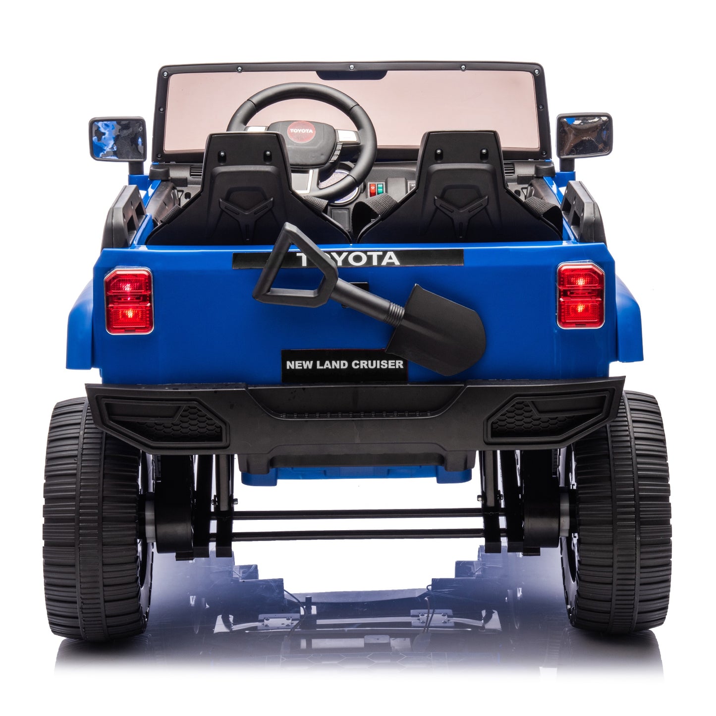 Licensed Toyota LC250 24V 2 Seater Ride On Car, Powered Ride on Toys with Remote Control, Shovel, Bluetooth Music, 4WD 220W Motor, 4 Wheels Suspension, Electric Truck for Kids Boy Girl Ages 3-8, Blue