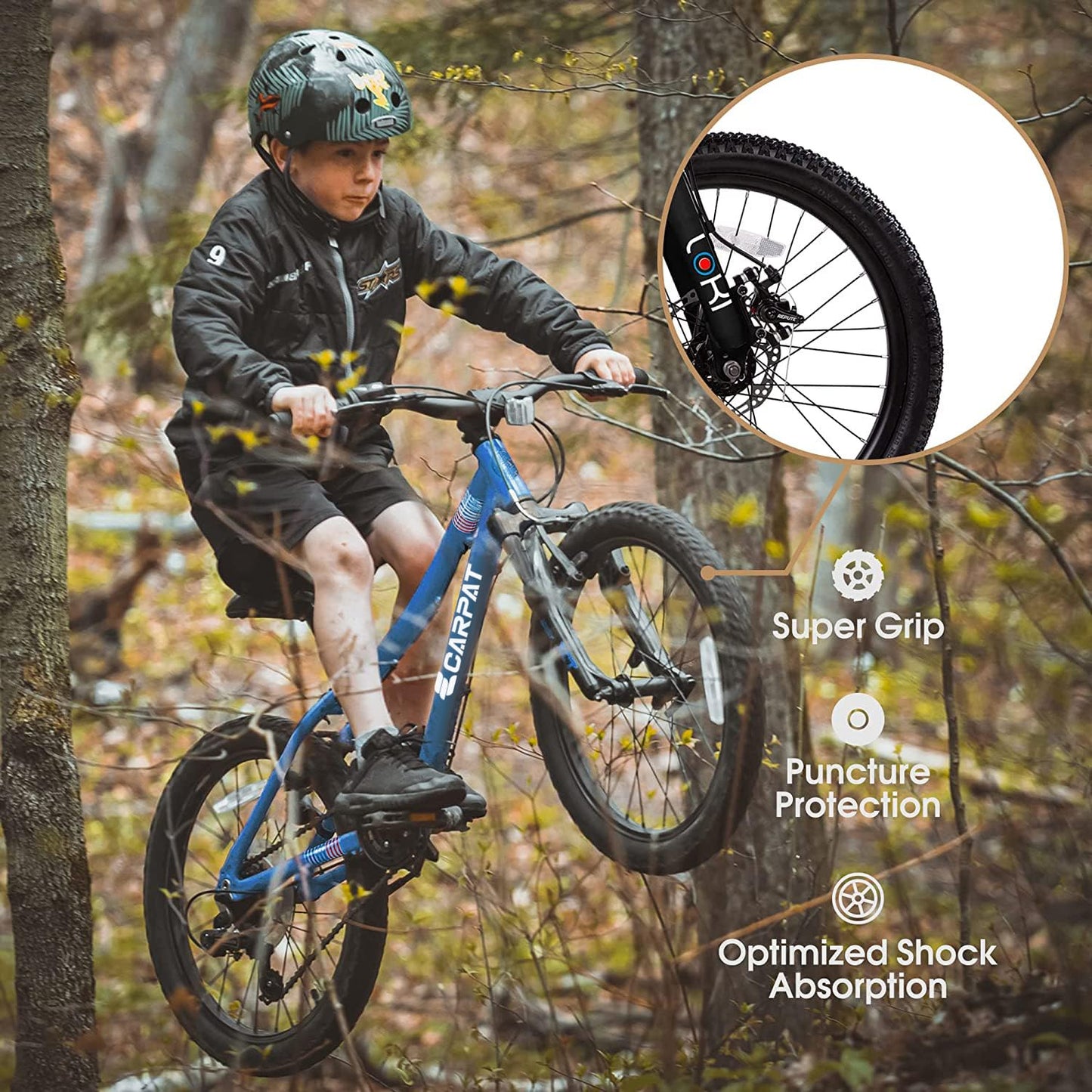 iRerts Mountain Bike for Boys Girls, 20'' Kids Mountain Bike with 7 Speed, Front Suspension, Disc Brake, Kids Bike for 8-12 Years Old, Teenager Children Kids Bicycles, Blue