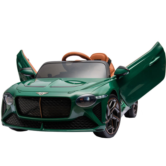 Ride on Car for Boys Girls, Bentley Mulsanne 12V Kids Electric Car Vehicle with Remote Control, Battery Powered Ride on Toys with Bluetooth, USB/MP3, LED Light, 3-6 Ages Kid Birthday Gift, Green