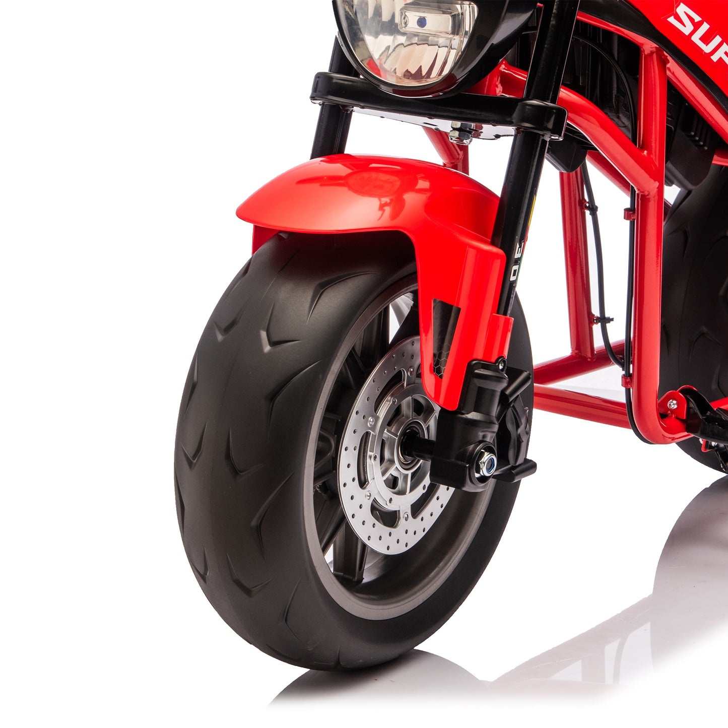 iRerts 24V Ride on Toys for Big Kids, Electric Ride on XL Muscle Motorcycle, Kids Electric Motorcycle for Boys Girls Ages 6+, Kids Motorcycle with Music, LED Light, Dual Suspension, 11.18 MPH, Red