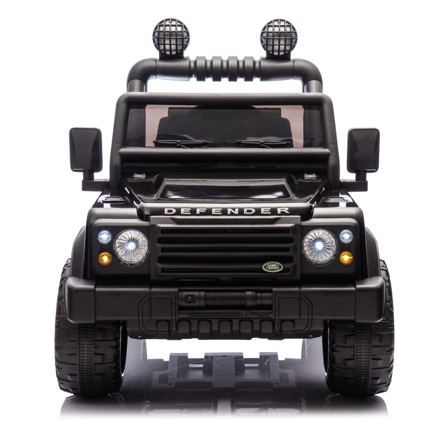 iRerts 24V 2 Seater Ride on Cars, Licensed Land Rover Defender Volta 5008 Ride on Toys for Big Kids with Remote Control, Bluetooth, Music, LED Lights, Powered Electric Car for Kids Ages 3-8, Black