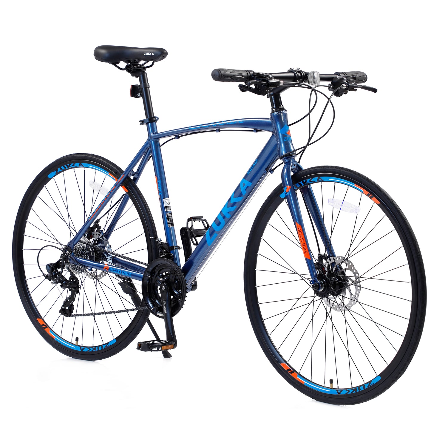 iRerts 24 Speed Hybrid Bike, 700C Road Bikes for Men Women, Adult City Bicycle Commuter Bike with Double Disc Brake and 3*8 Gears Shimano, Lightweight Adult Bike for School Commuting, Light Blue