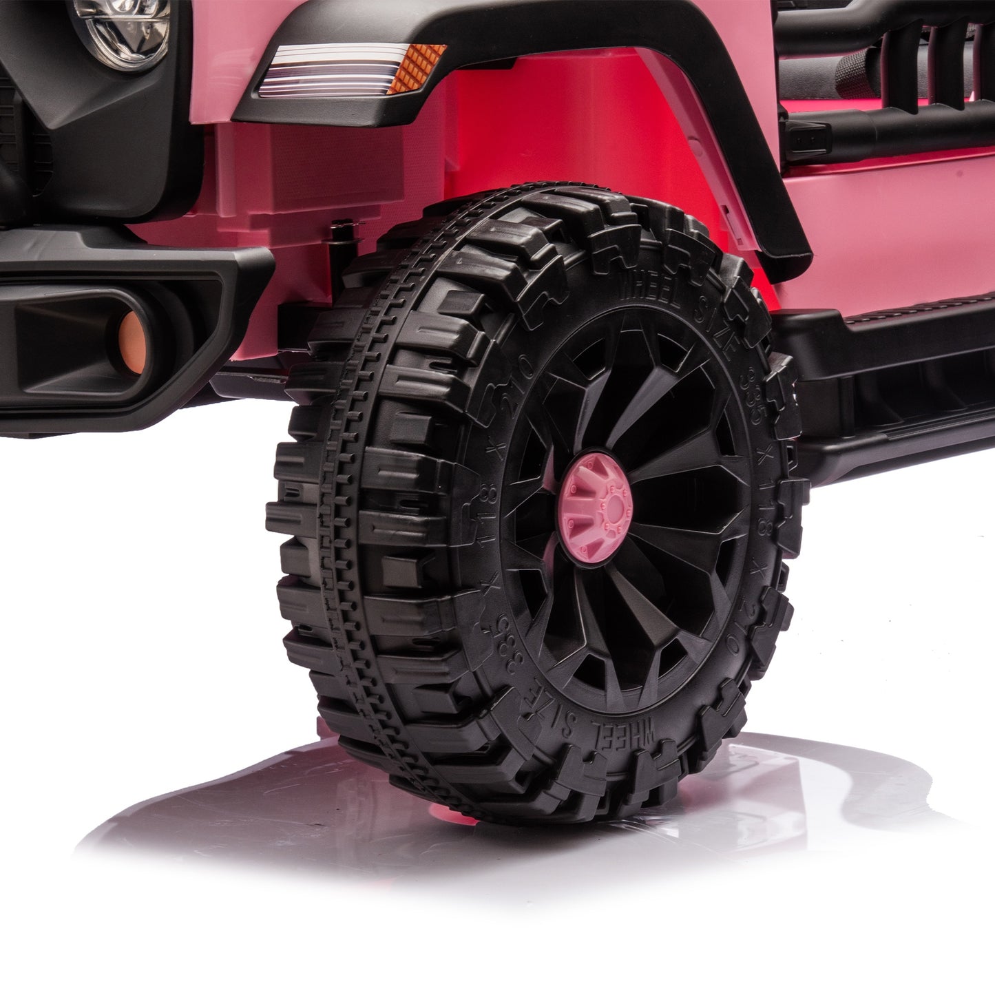 iRerts Ride on Toys for Kids 4-8, 24V 2 Seater Ride on Car with Remote Control, Powered Ride on Truck for Boys Girls Gifts, Kids Electric Vehicles with Bluetooth, USB/MP3, Light/Searchlight, Pink