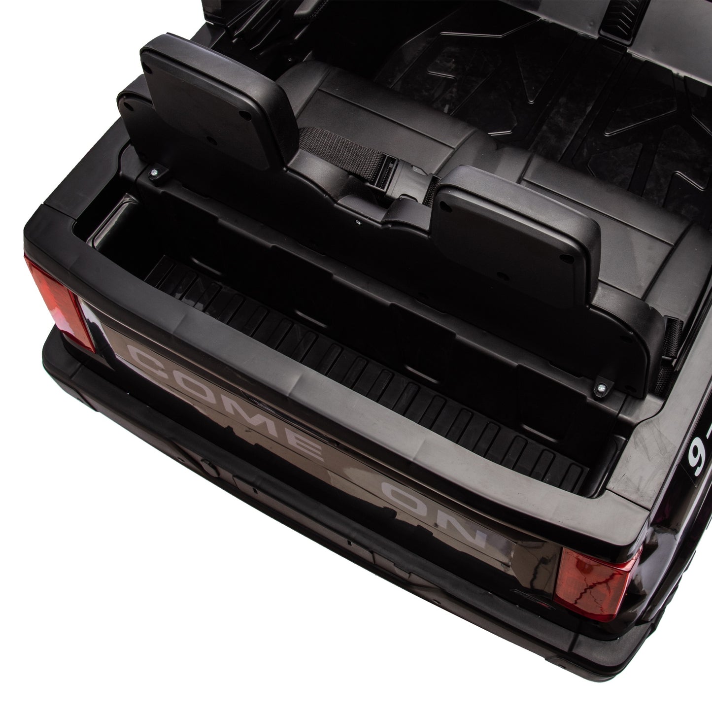 24V 2 Seater Ride on Police Car, 4WD Powered Ride on Toy Truck with Remote Control, Bluetooth, Music Player, 800W Motors, Back Box Storage, 3 Speeds, Kids Electric Vehicle for Boys Girls Gifts, Black