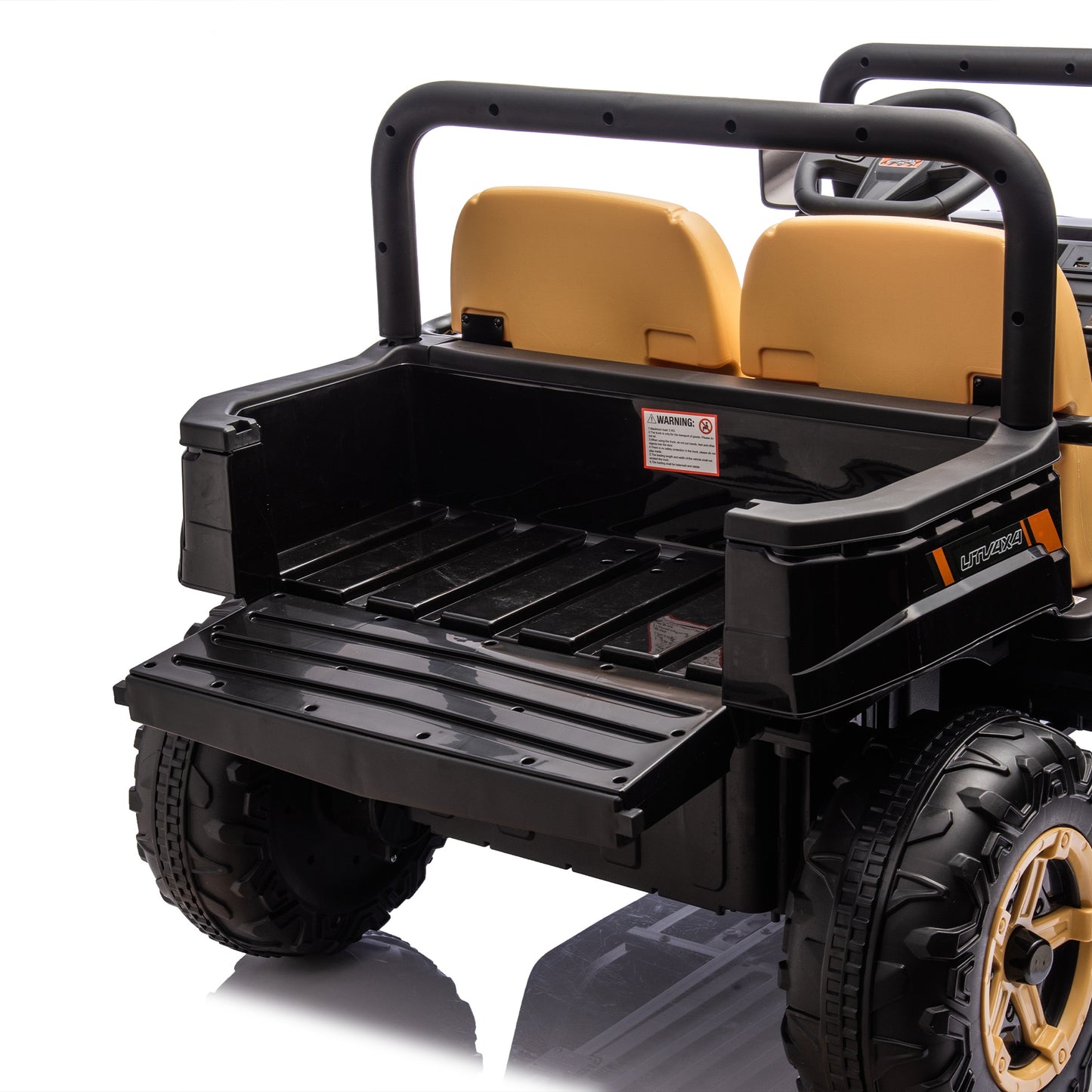 24V 2 Seater Ride On Dump Truck, Powered Ride on Toy Cars with Remote Control, Electric Vehicle Car for Kids Boys Girls with Automatic Tipping Bucket, Bluetooth Music, Safety Belt, Slow Start, Black