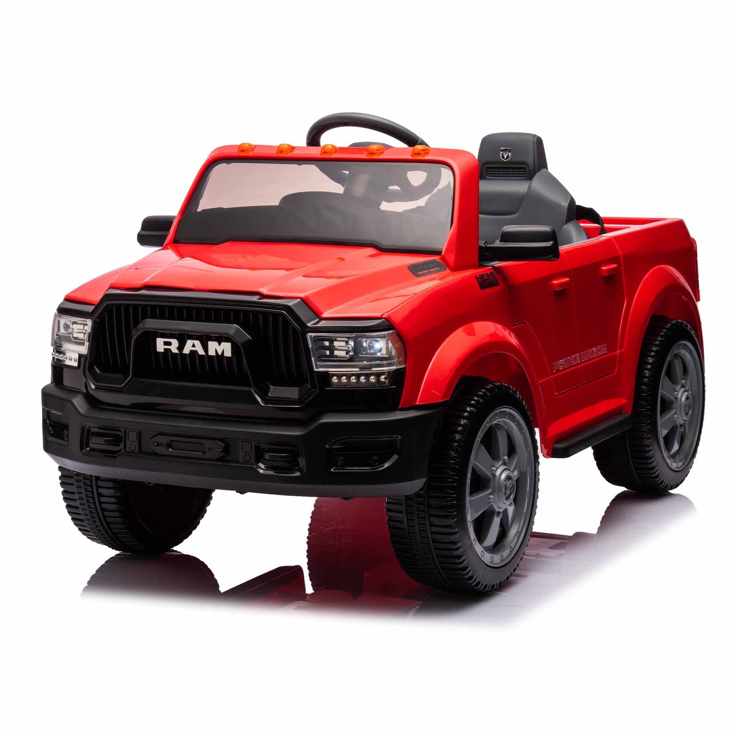 Licensed Dodge RAM 2500 12V Ride On Cars with Remote Control, Kids Electric Ride on Pickup Truck with Music, MP3/USB Port, Cup Holder, Back Storage, Electric Cars for Kids Boys Girls 3-6 Ages, Red