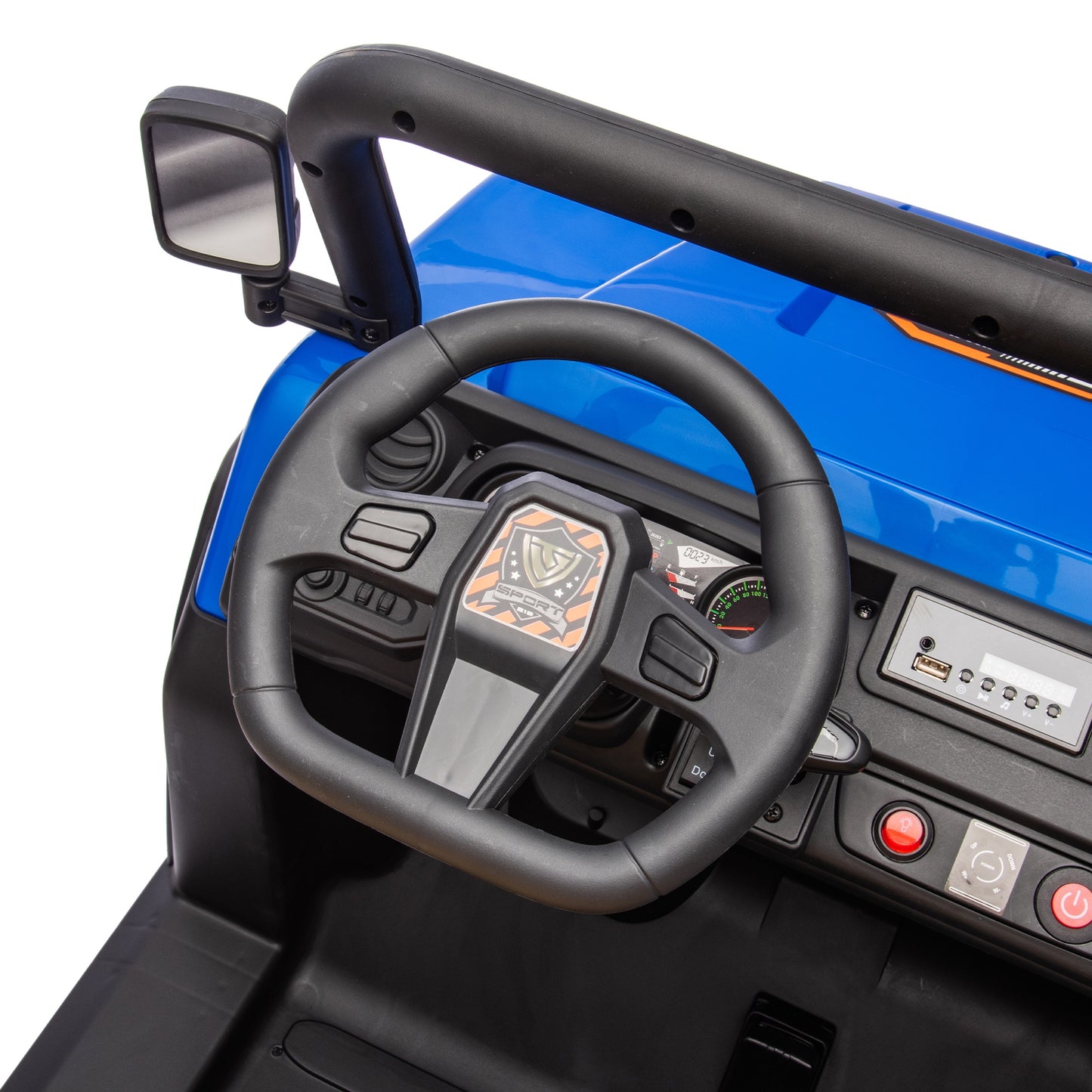 24V 2 Seater Ride On Dump Truck, Powered Ride on Toy Cars with Remote Control, Electric Vehicle Car for Kids Boys Girls with Automatic Tipping Bucket, Bluetooth Music, Safety Belt, Slow Start, Blue