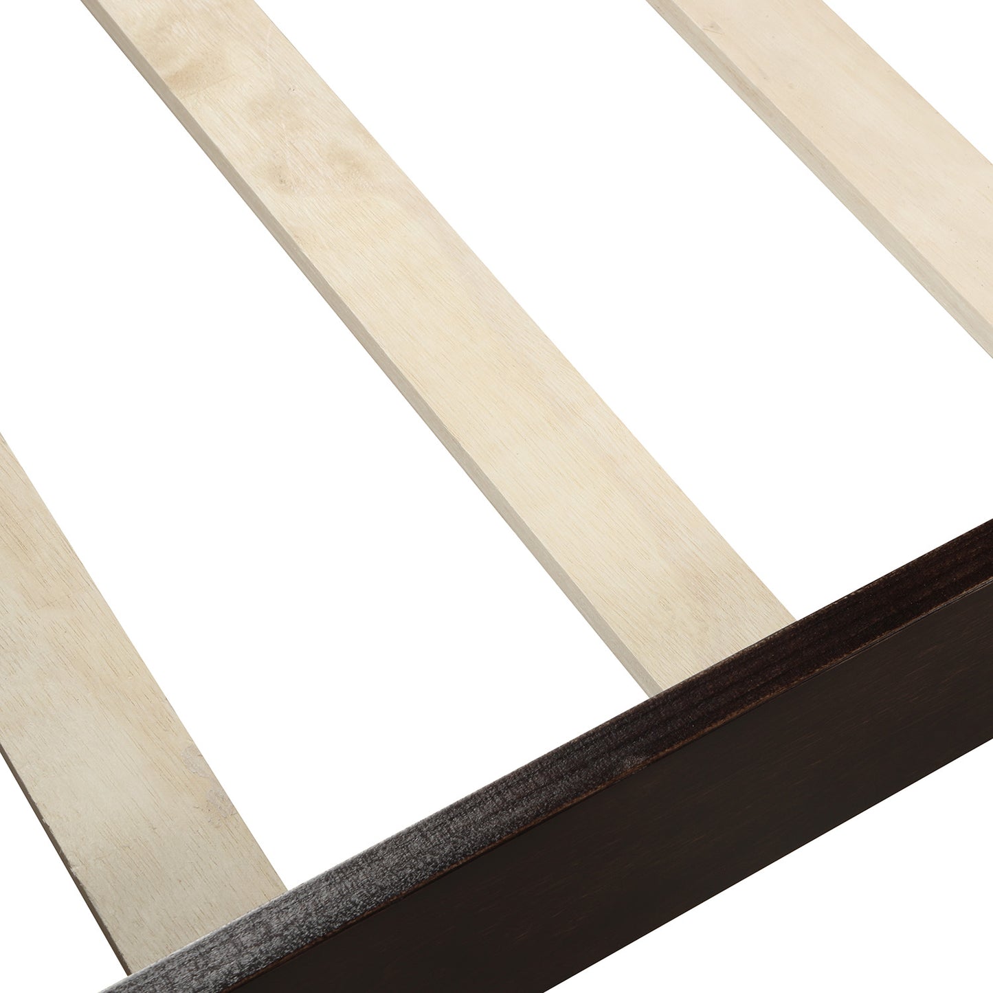 iRerts Platform Bed Frame Twin, Wood Twin Platform Bed Frame with Headboard and Footboard, Modern Twin Size Bed Frame with Wooden Slat Support, Twin Bed Frame No Box Spring Needed, Espresso