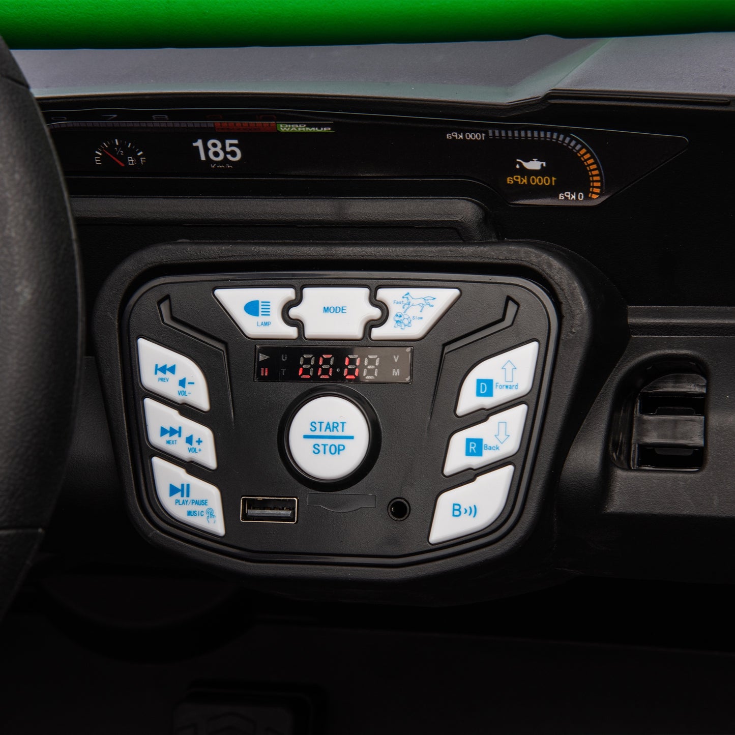 iRerts 2 Seater Ride on Car for Kids, 24 Volt Ride on Toys for Boys Girls Gifts, Powered Ride on UTV Electric Vehicle with Remote Control, Bluetooth, MP3/USB Ports, 4 Wheel Spring Suspension, Green