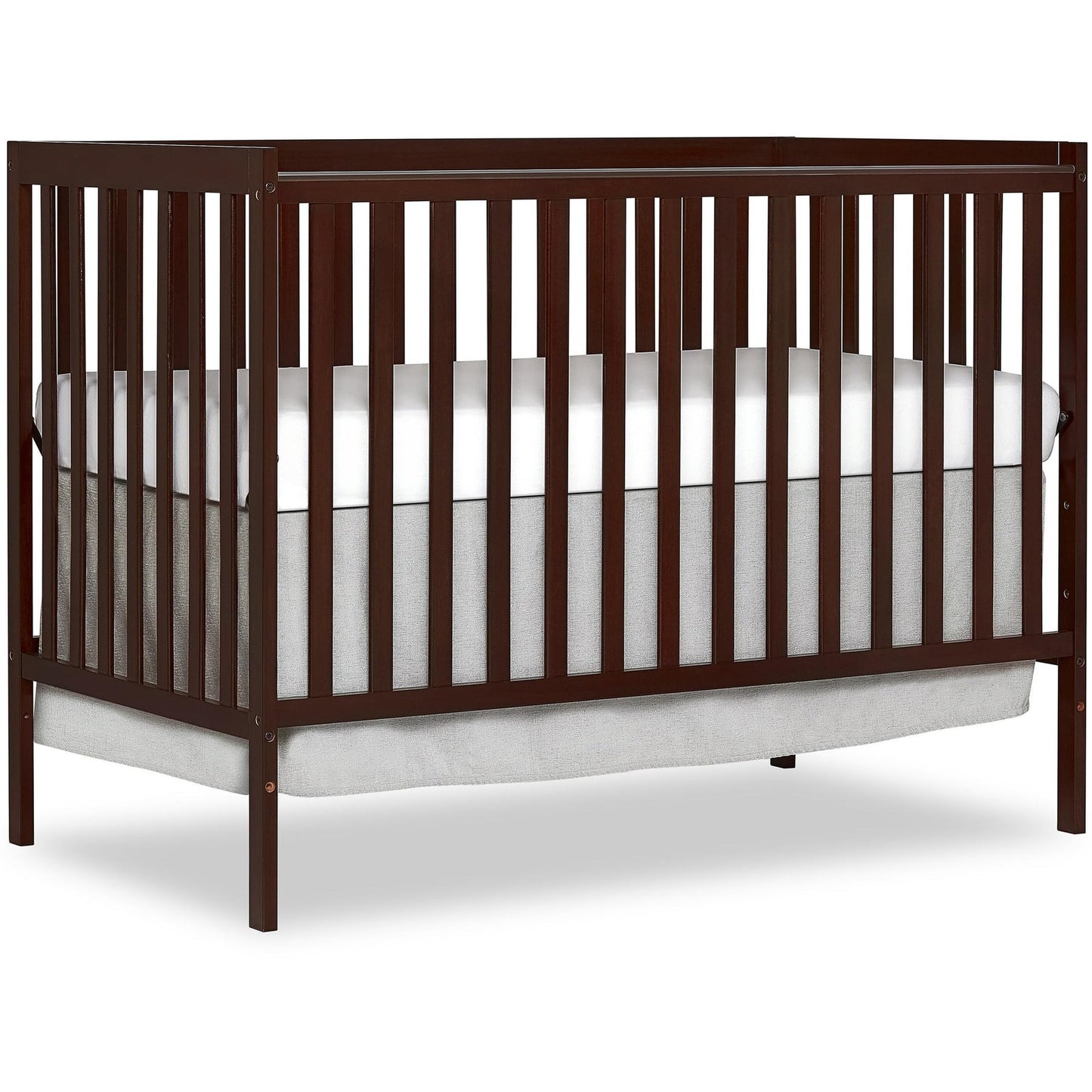 iRerts 5 In 1 Convertible Baby Crib, Wood Convertible Crib Toddler Bed with Wood Legs, Converts from Baby Crib to Toddler Bed, Fits Standard Full-Size Crib Mattress, Easy to Assemble, Espresso